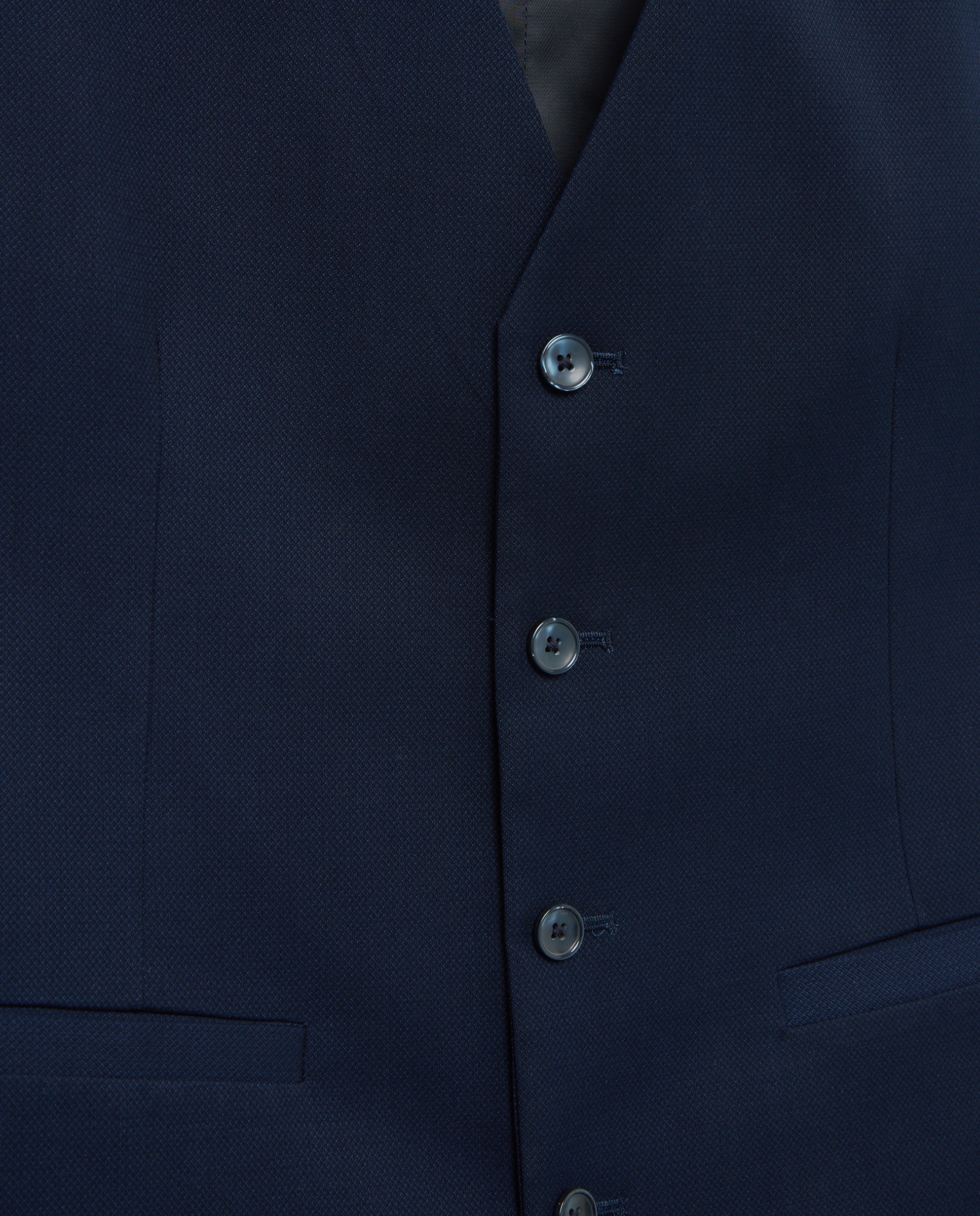 Colete de Fato com Estrutura de Diamante Azul-marinho-2