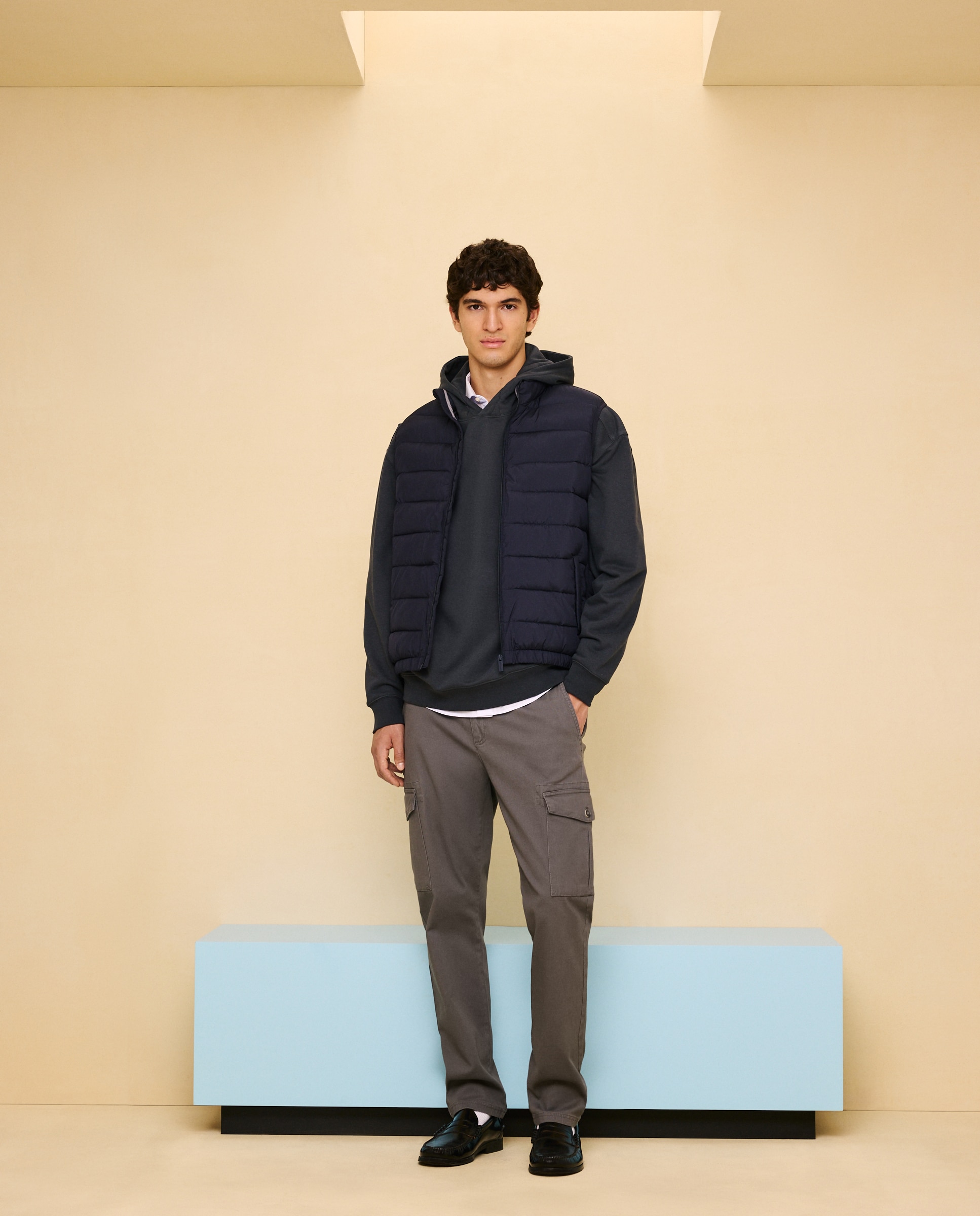 Chaleco acolchado ligero repelente al agua de hombre - Easy Wear - Azul marino Azul marino-2