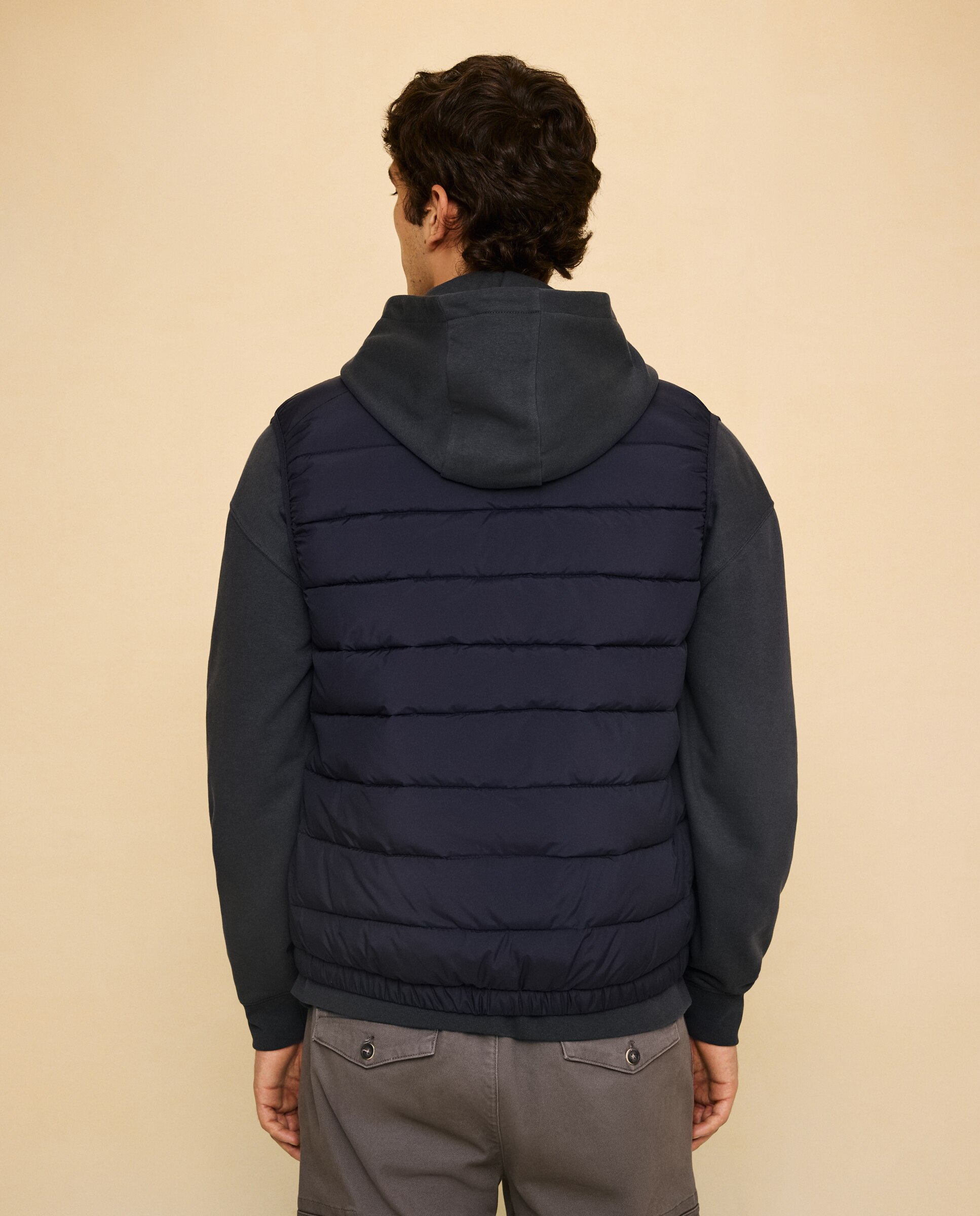Chaleco acolchado ligero repelente al agua de hombre - Easy Wear - Azul marino Azul marino-3