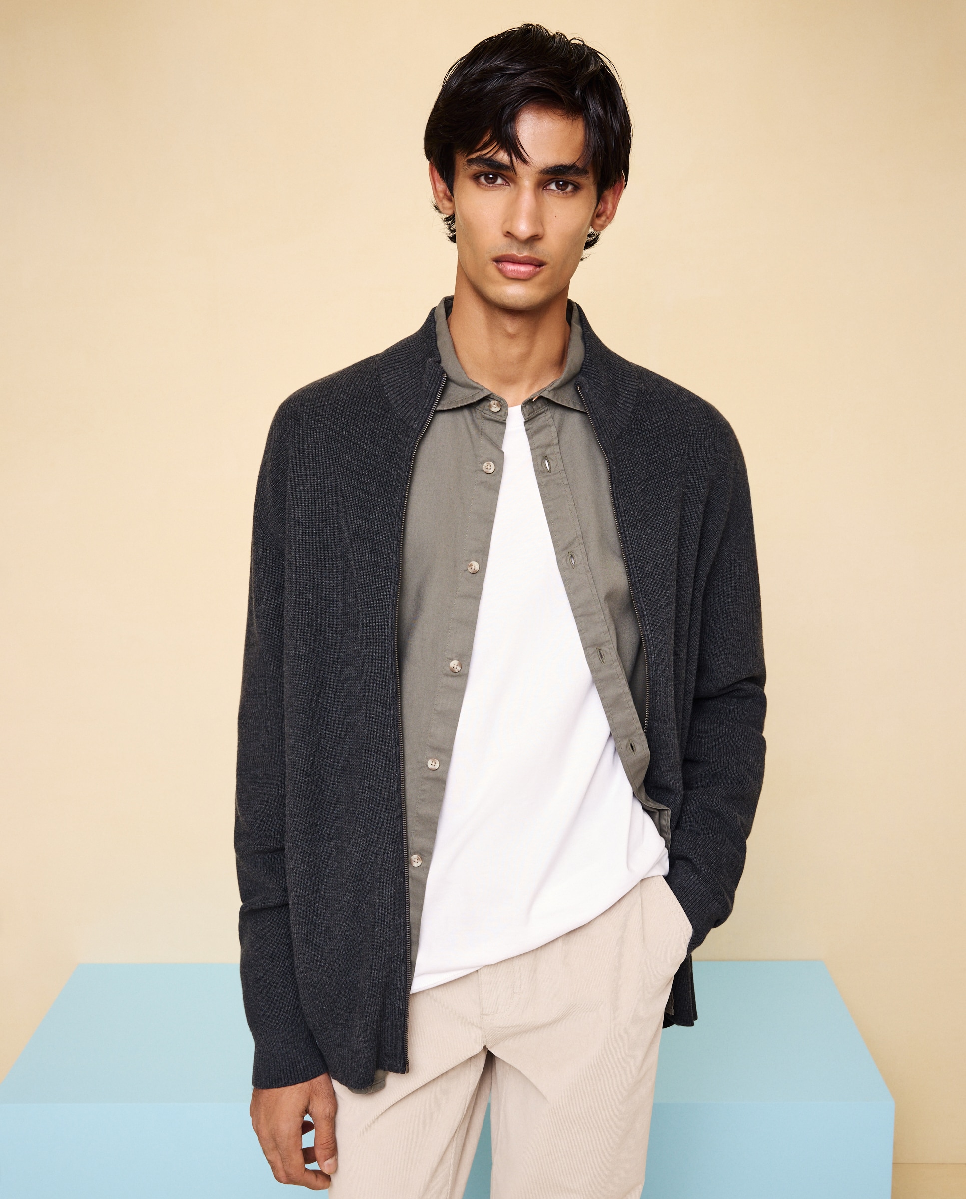 Cárdigan de cremallera de hombre - Easy Wear - 830 Antracita 830 Antracita-3