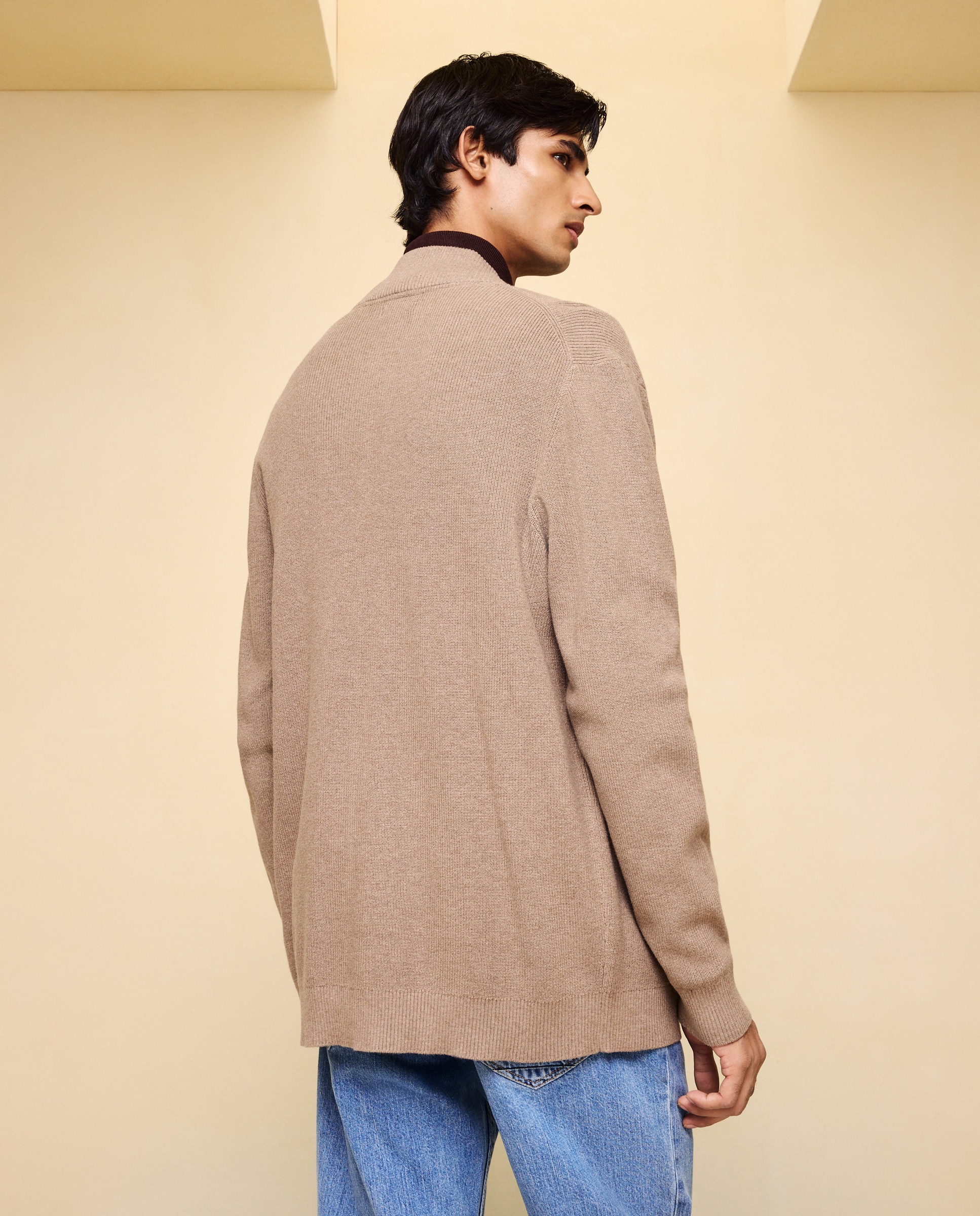 Cárdigan de cremallera de hombre - Easy Wear - 120 Crudo 120 Crudo-3
