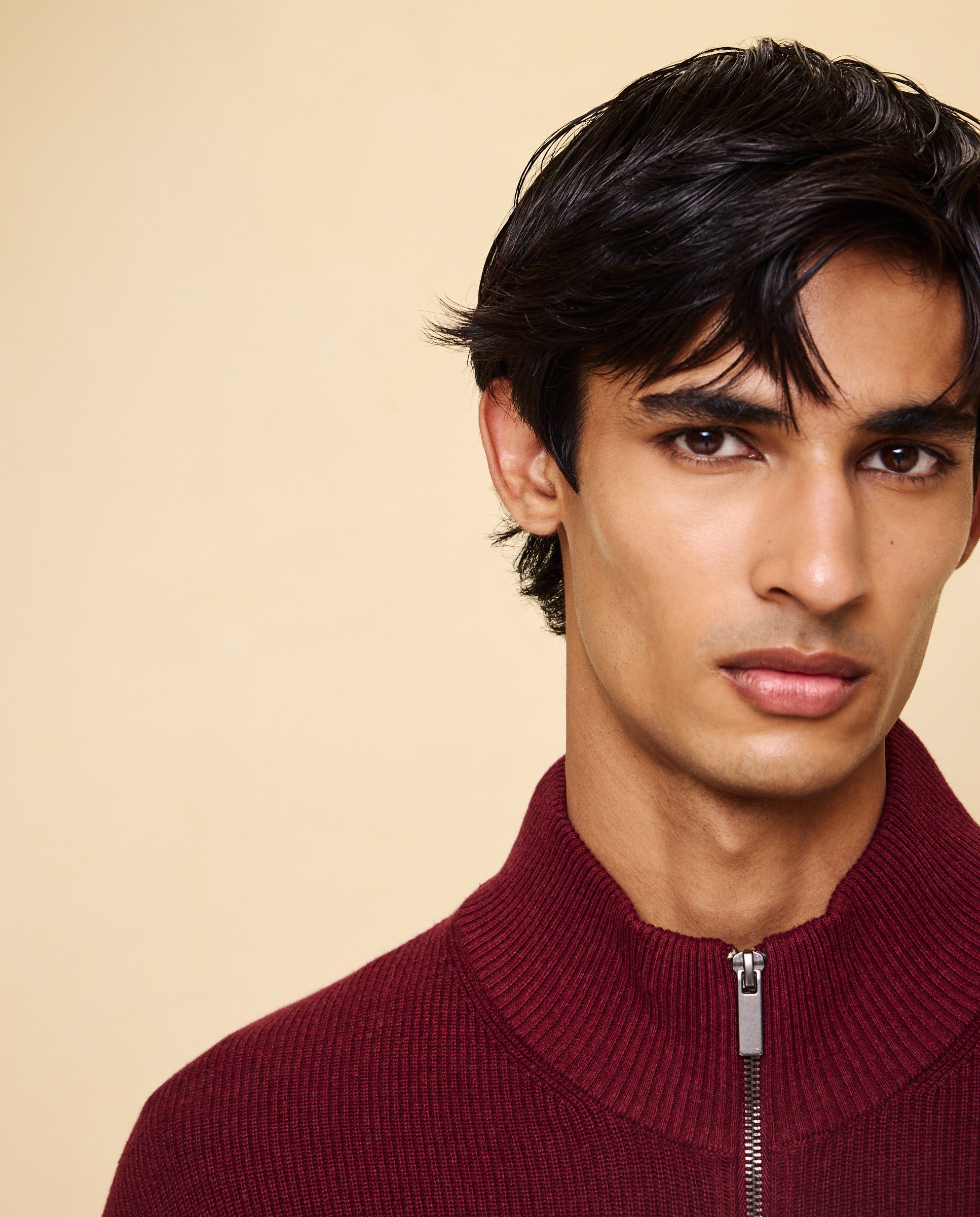 Cárdigan de cremallera de hombre - Easy Wear - Chocolate Chocolate-2