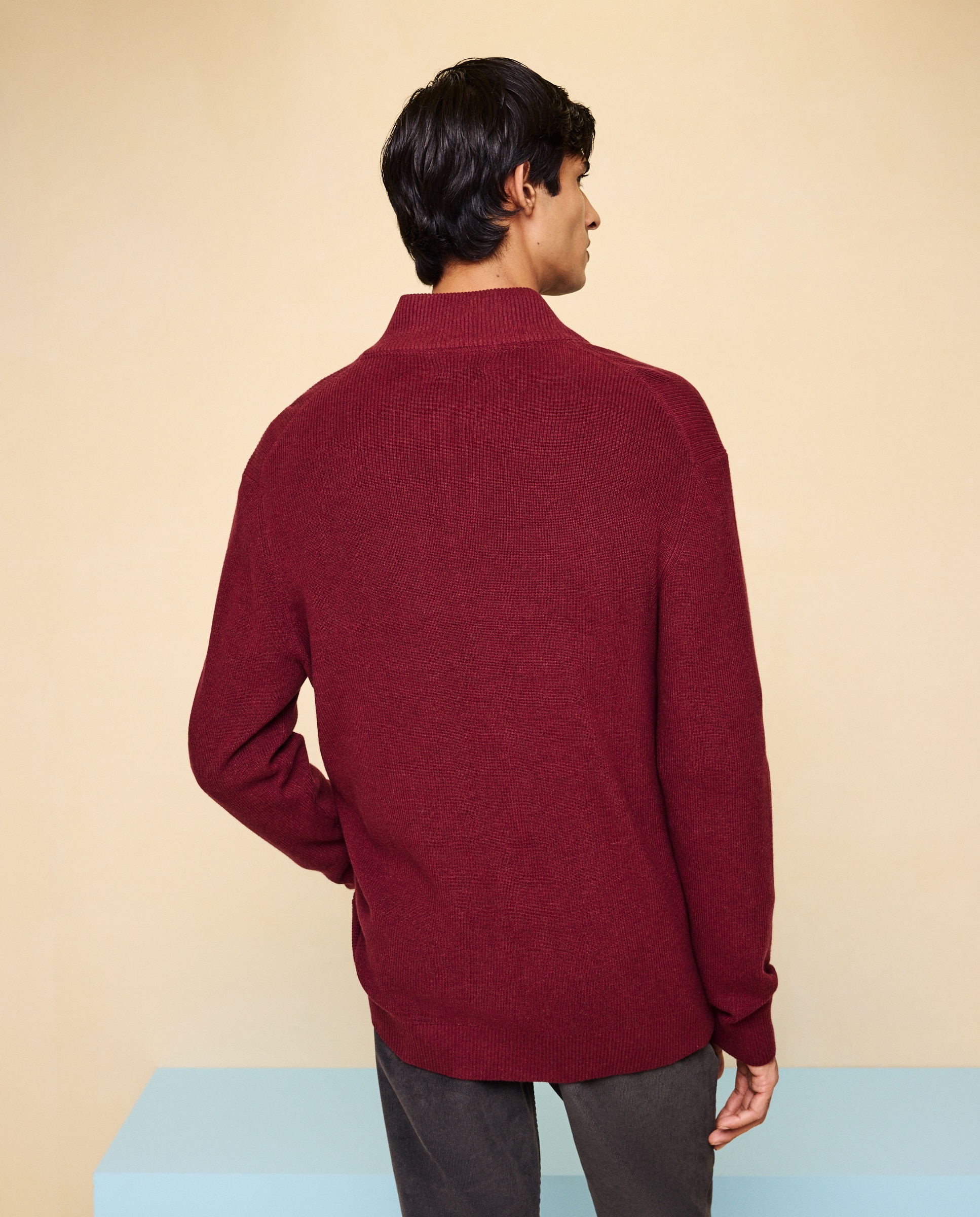 Cárdigan de cremallera de hombre - Easy Wear - Chocolate Chocolate-4