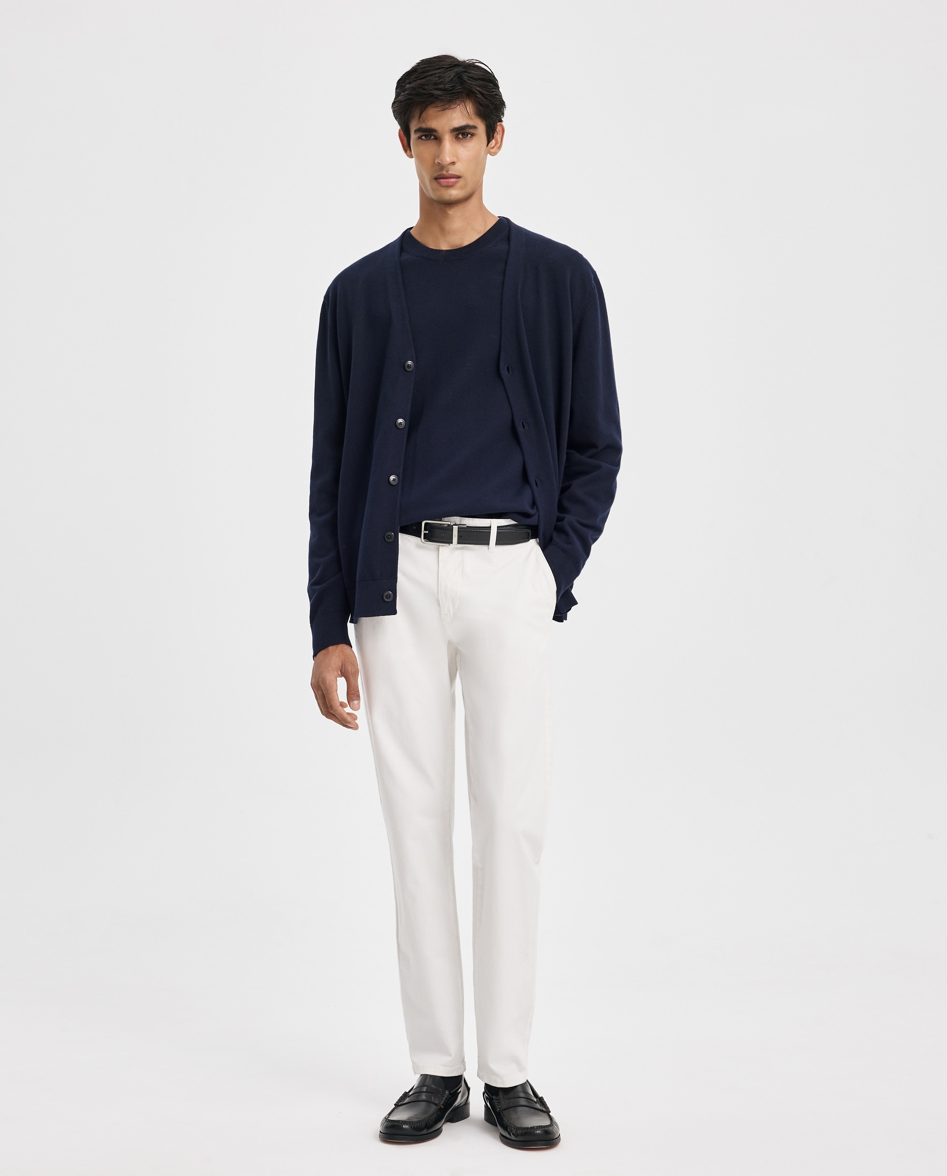 Cárdigan de botones de hombre - Easy Wear - Azul marino Azul marino-1