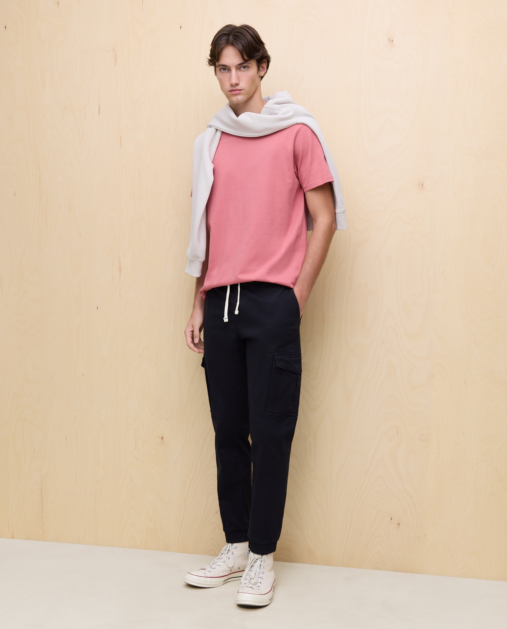 Camiseta lisa de manga corta de hombre - Easy Wear - Buganvilla Buganvilla-3