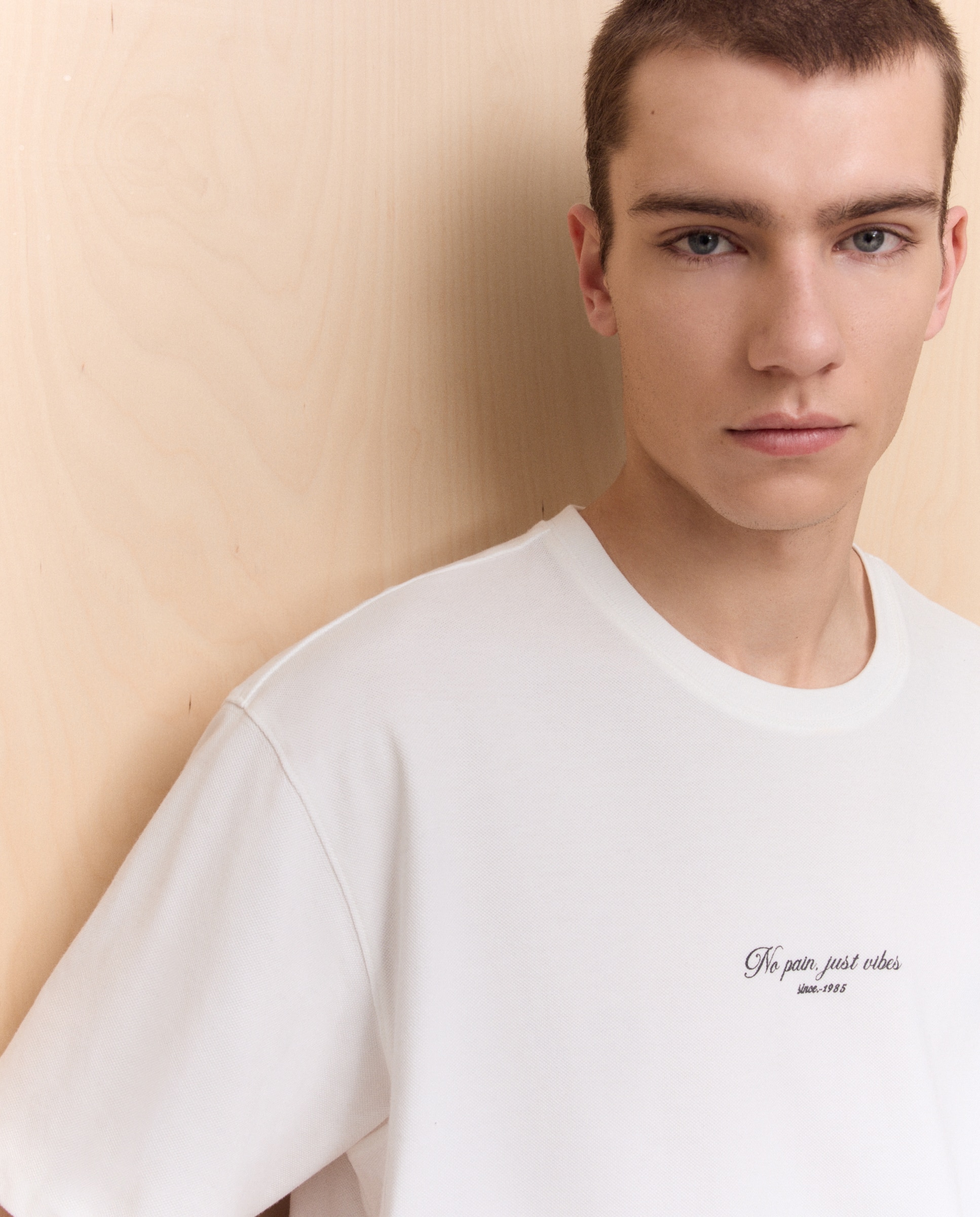 Camiseta manga corta de hombre - Easy Wear - Blanco roto Blanco roto-3