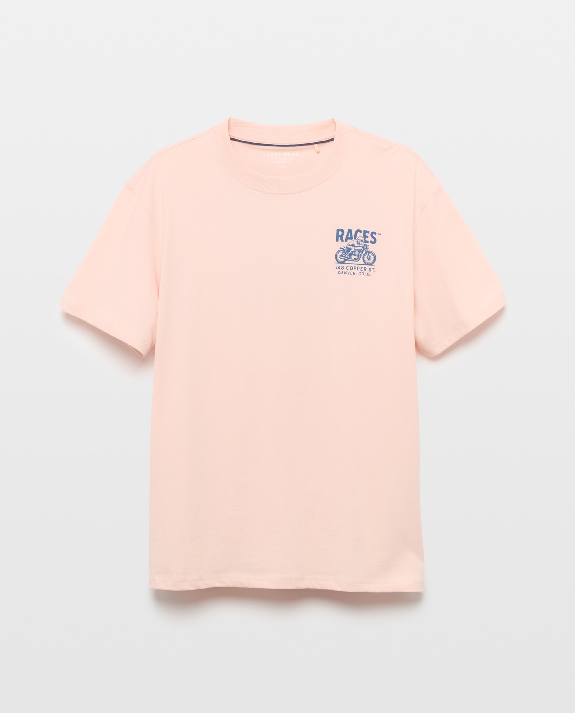 T-shirt com Manga Curta Rosa-claro-5
