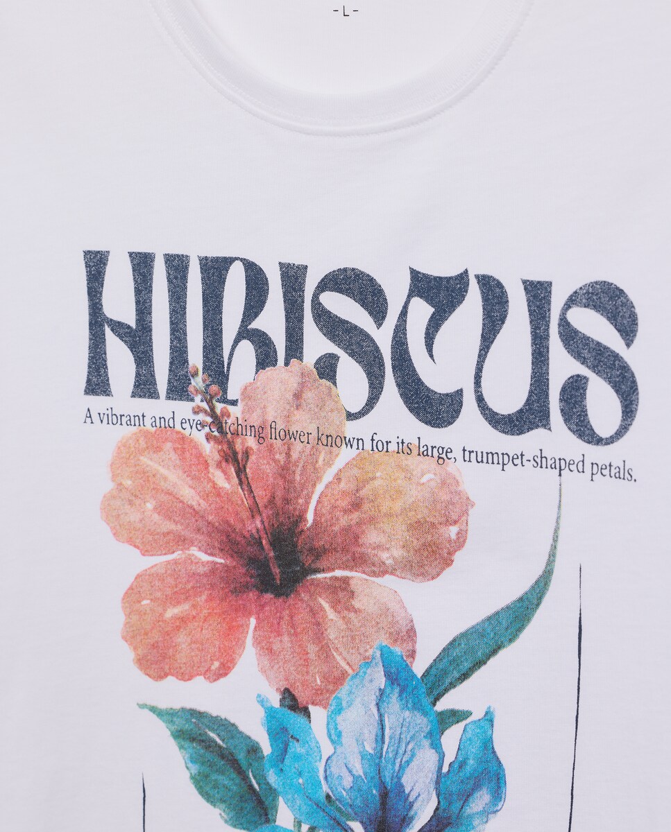 T-shirt com manga curta Branco-6