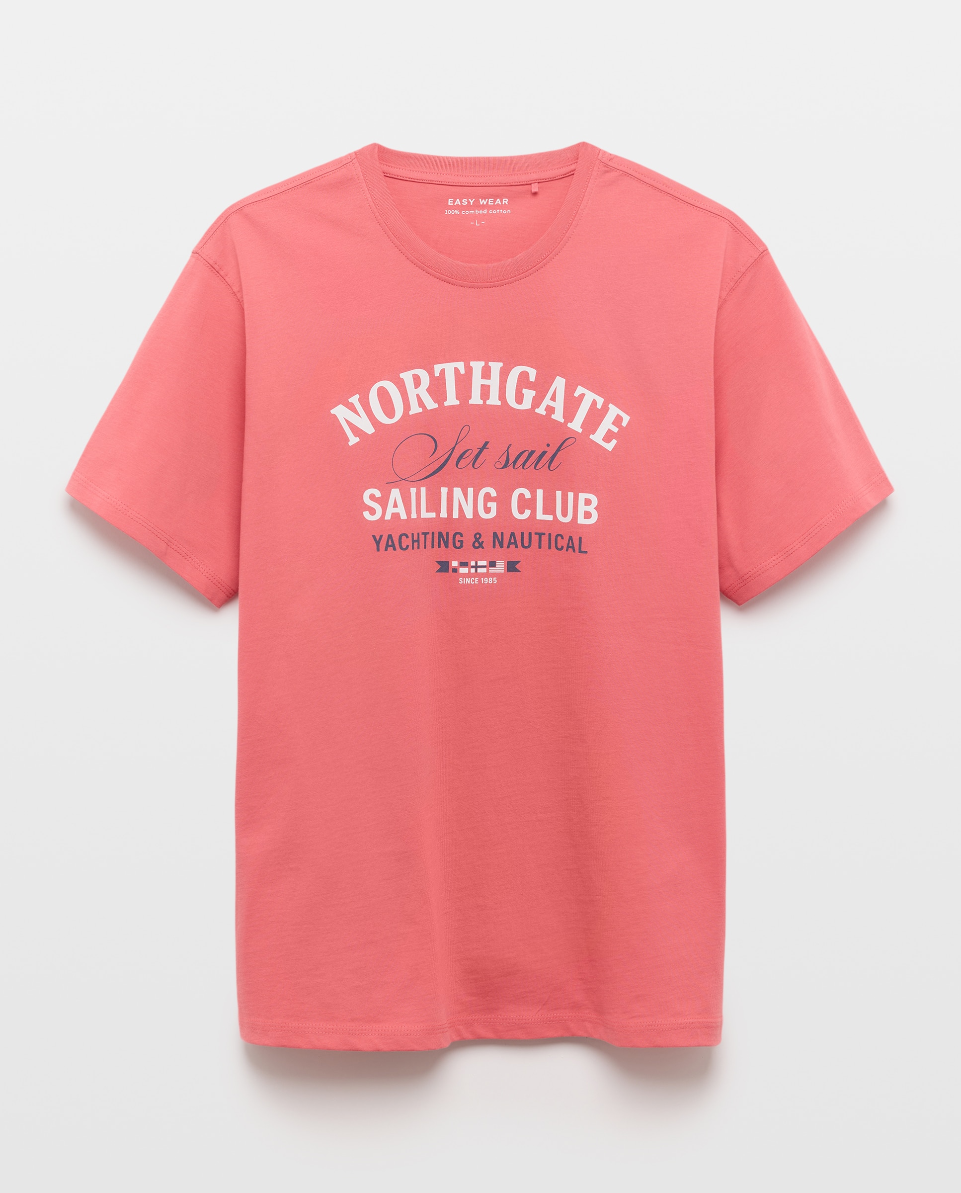 T-shirt com manga curta 630 Coral-5