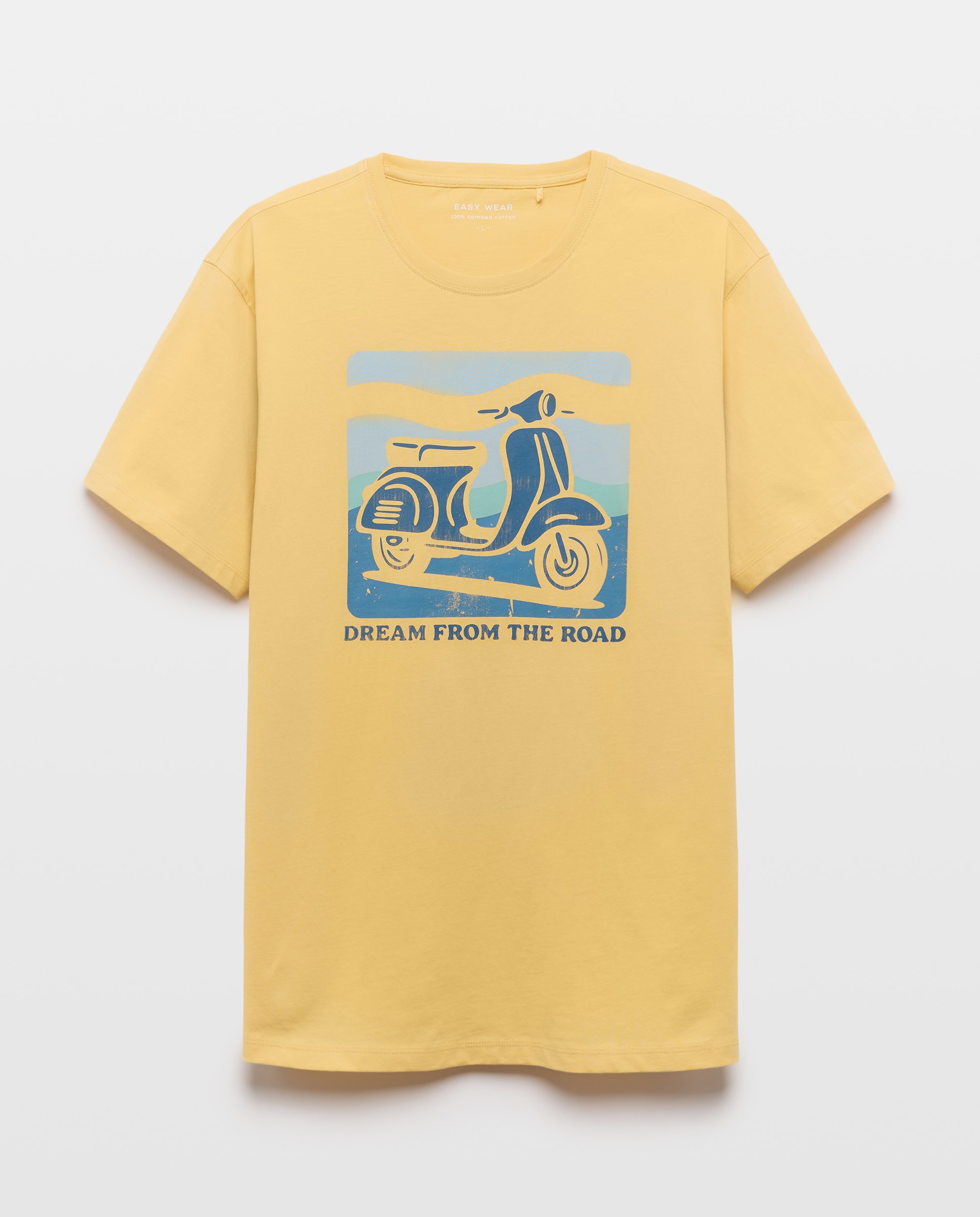 T-shirt com manga curta Mostarda-5