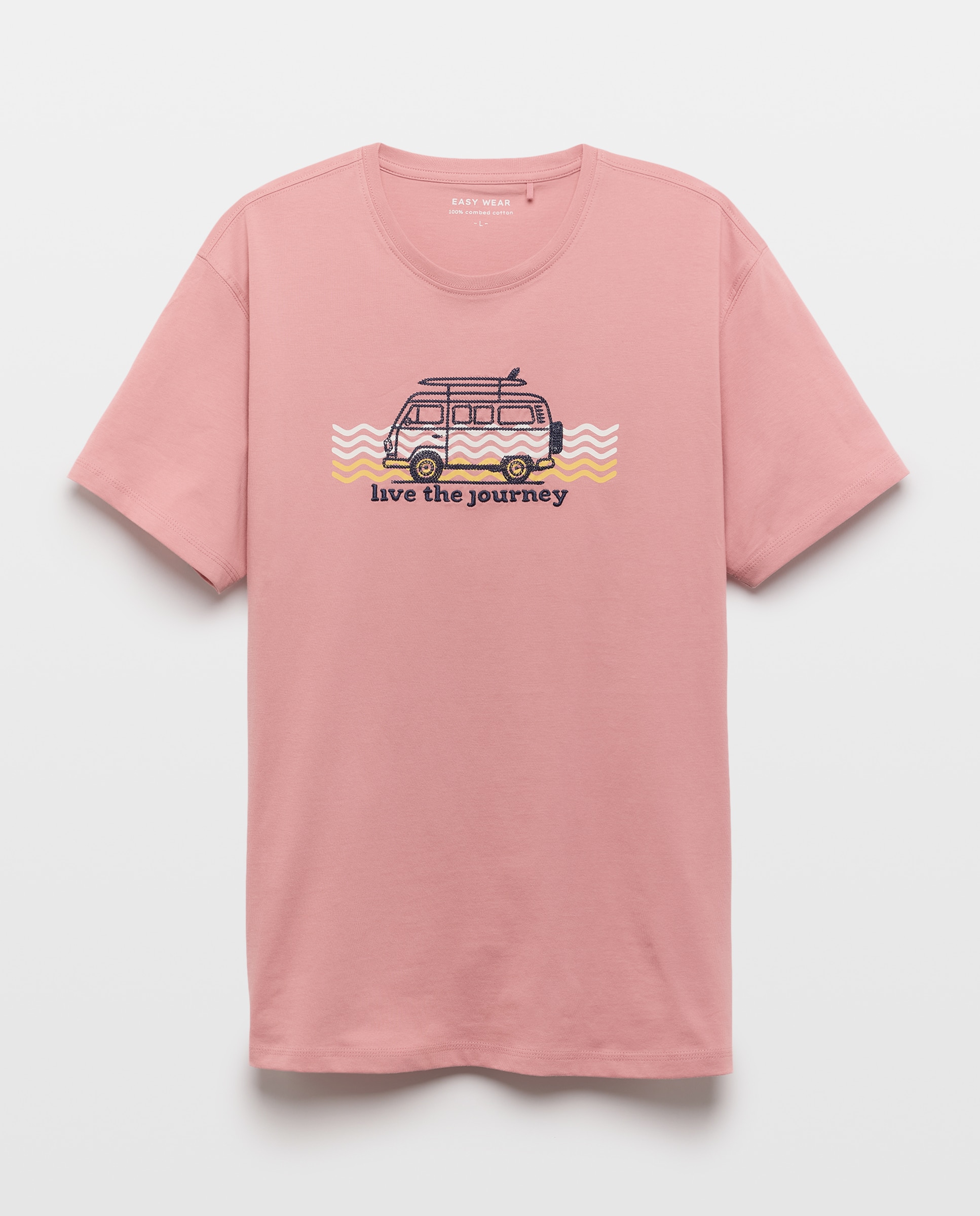 T-shirt com manga curta 200 Rosa-5