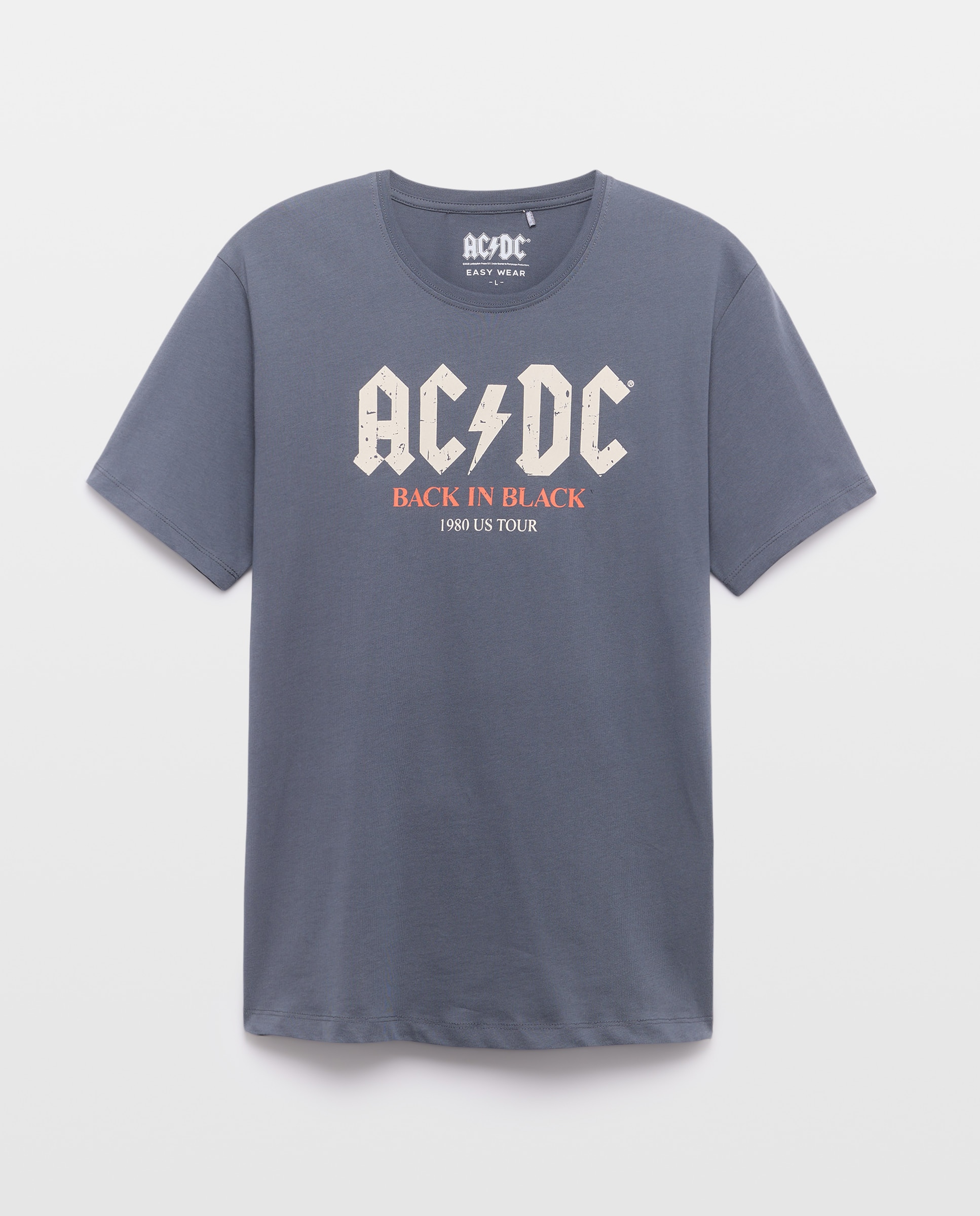 T-shirt AC/DC de Manga Curta 820 Cinzento Médio-5