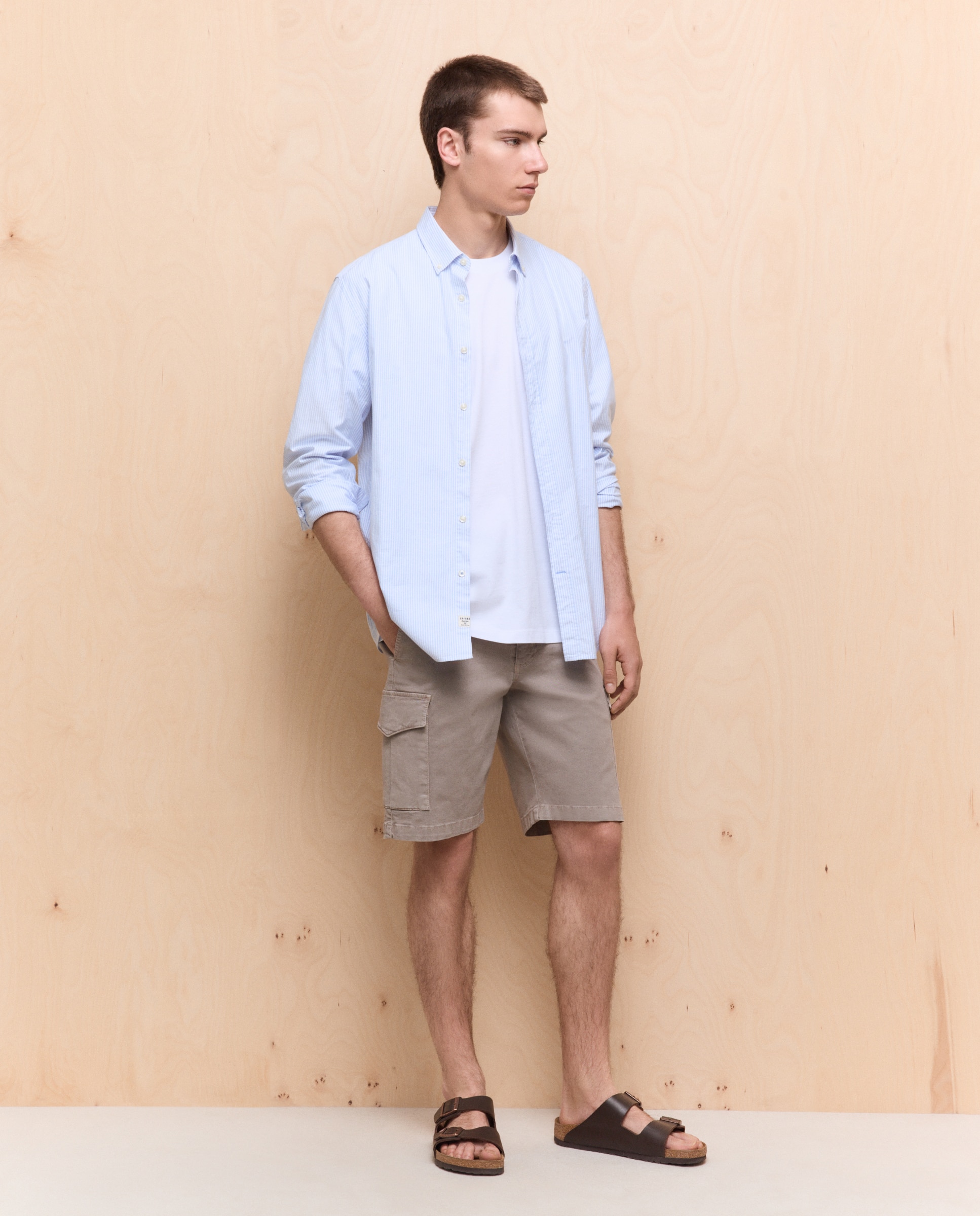 Camiseta lisa cuello redondo de hombre - Easy Wear - Blanco Blanco-2