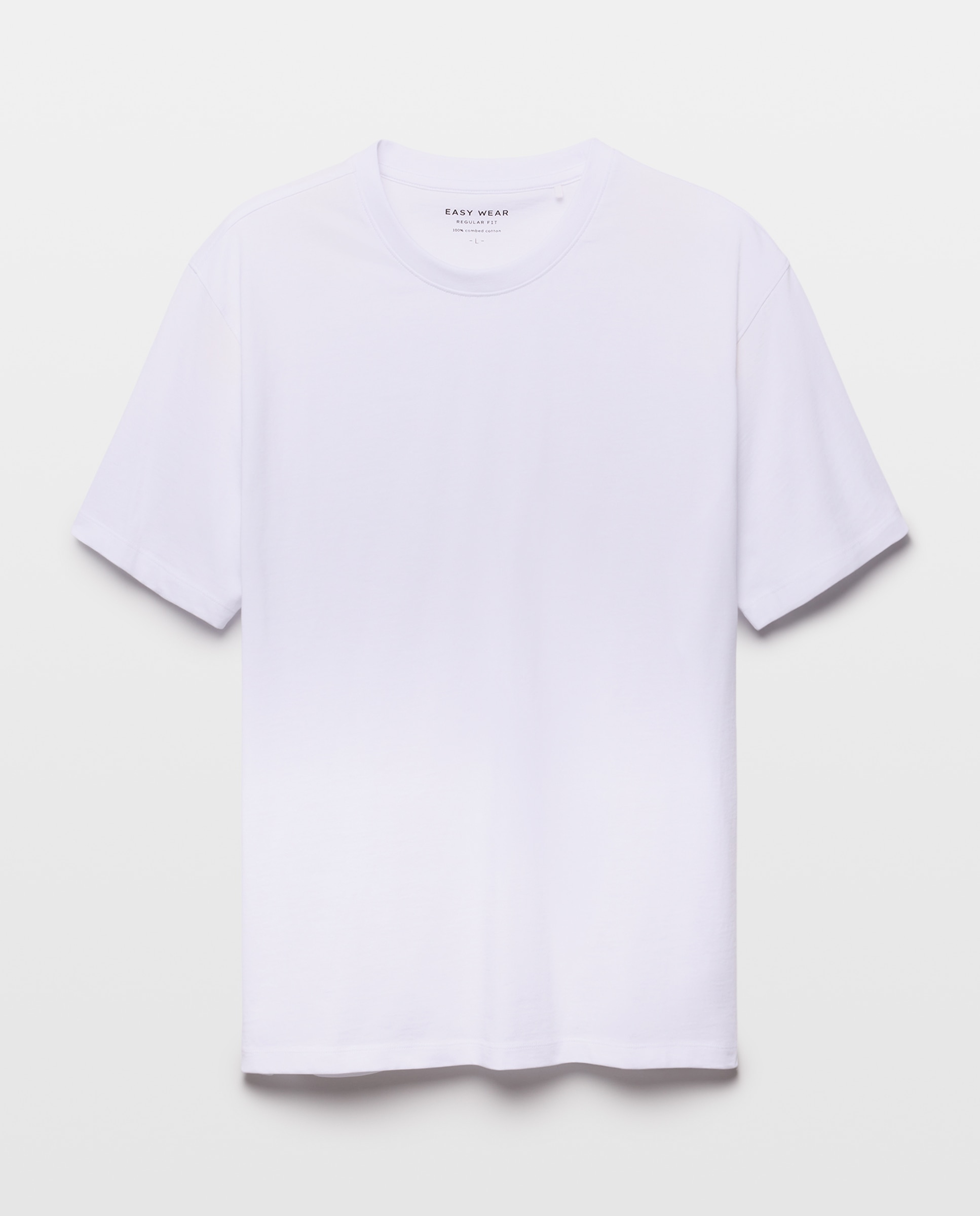 Camiseta lisa cuello redondo de hombre - Easy Wear - Blanco Blanco-4