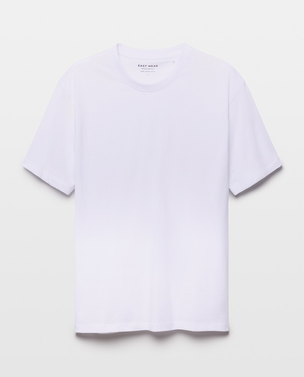 Imagen 0 de Camiseta lisa cuello redondo de hombre 200 Rosa