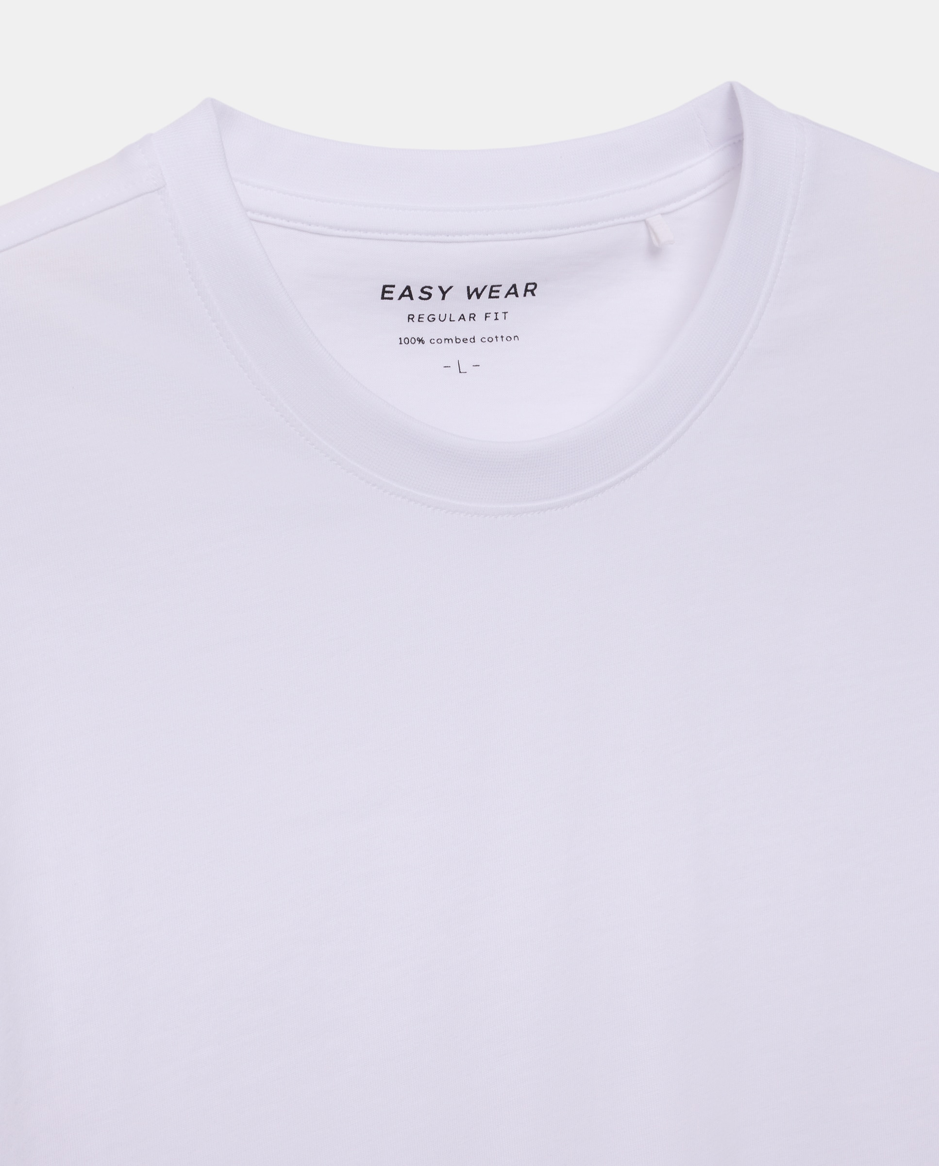 Camiseta lisa cuello redondo de hombre - Easy Wear - Blanco Blanco-5