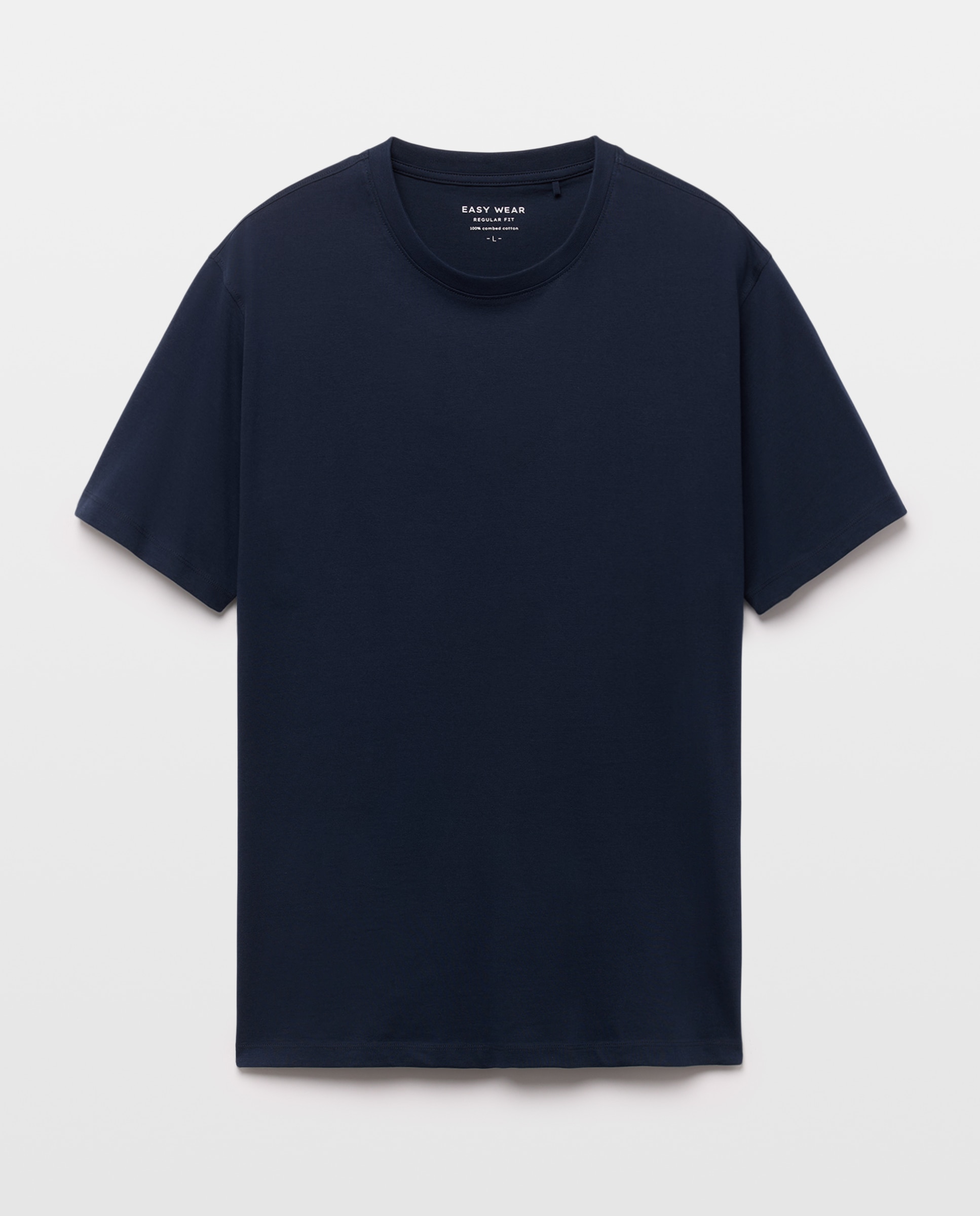 Camiseta lisa cuello redondo de hombre - Easy Wear - Azul marino Azul marino-4