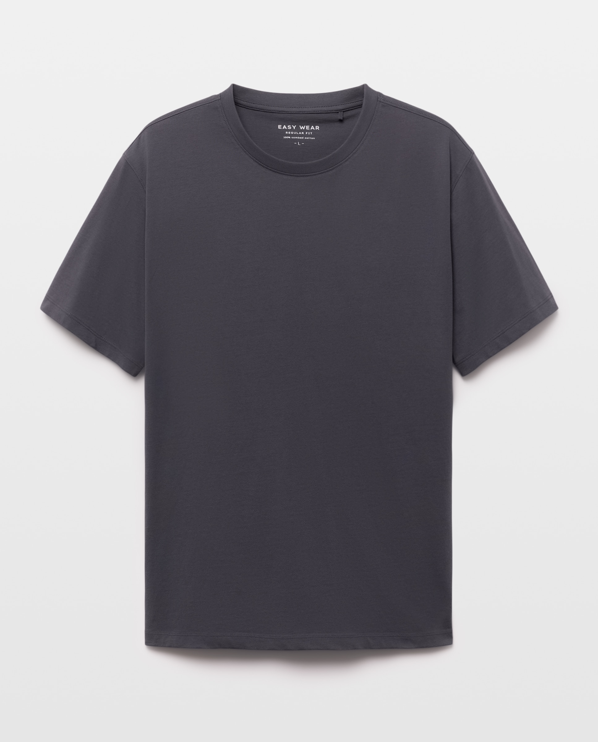 Camiseta lisa cuello redondo de hombre - Easy Wear - 830 Antracita 830 Antracita-4