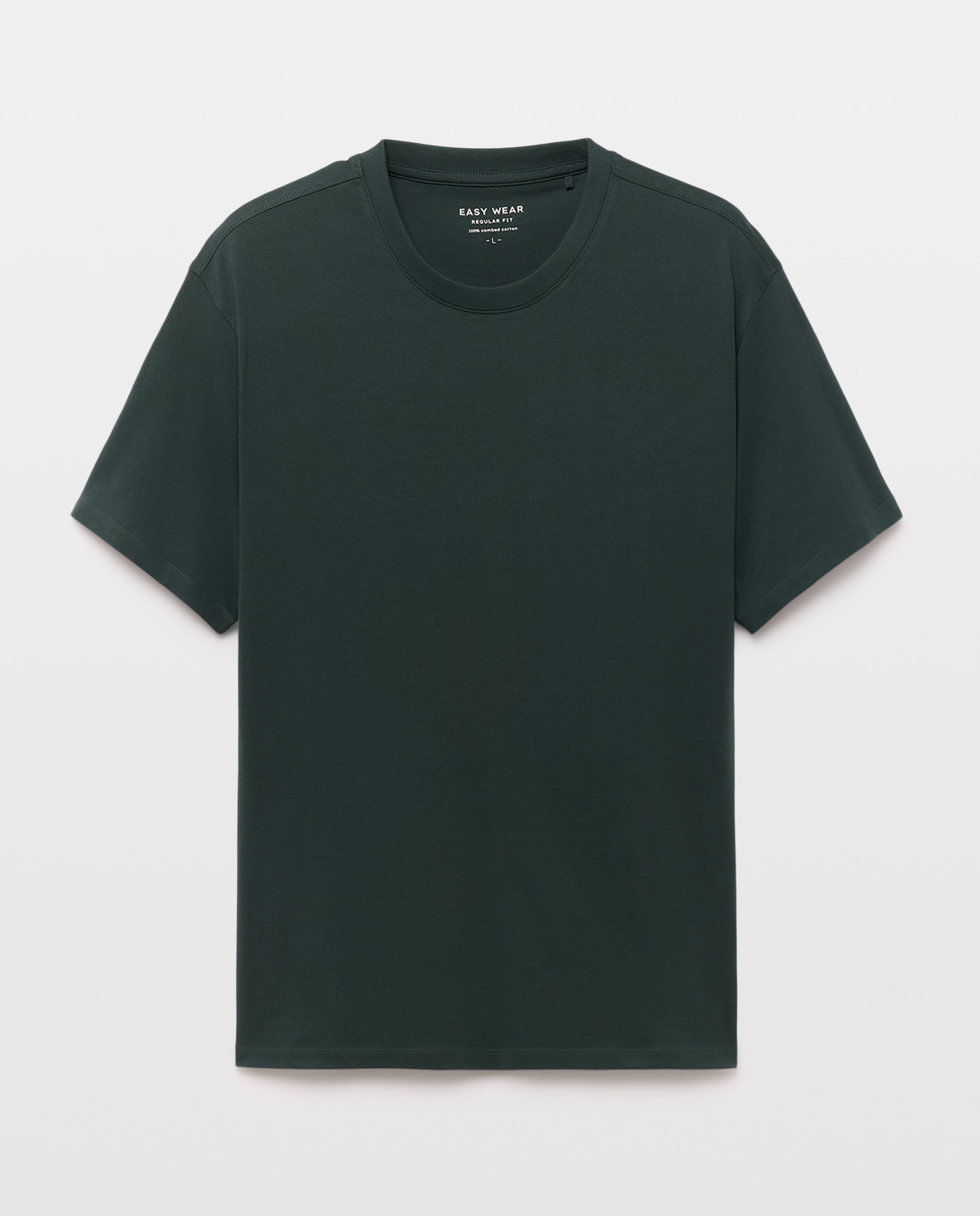 Camiseta lisa cuello redondo de hombre - Easy Wear - 530 Verde oscuro 530 Verde oscuro-4