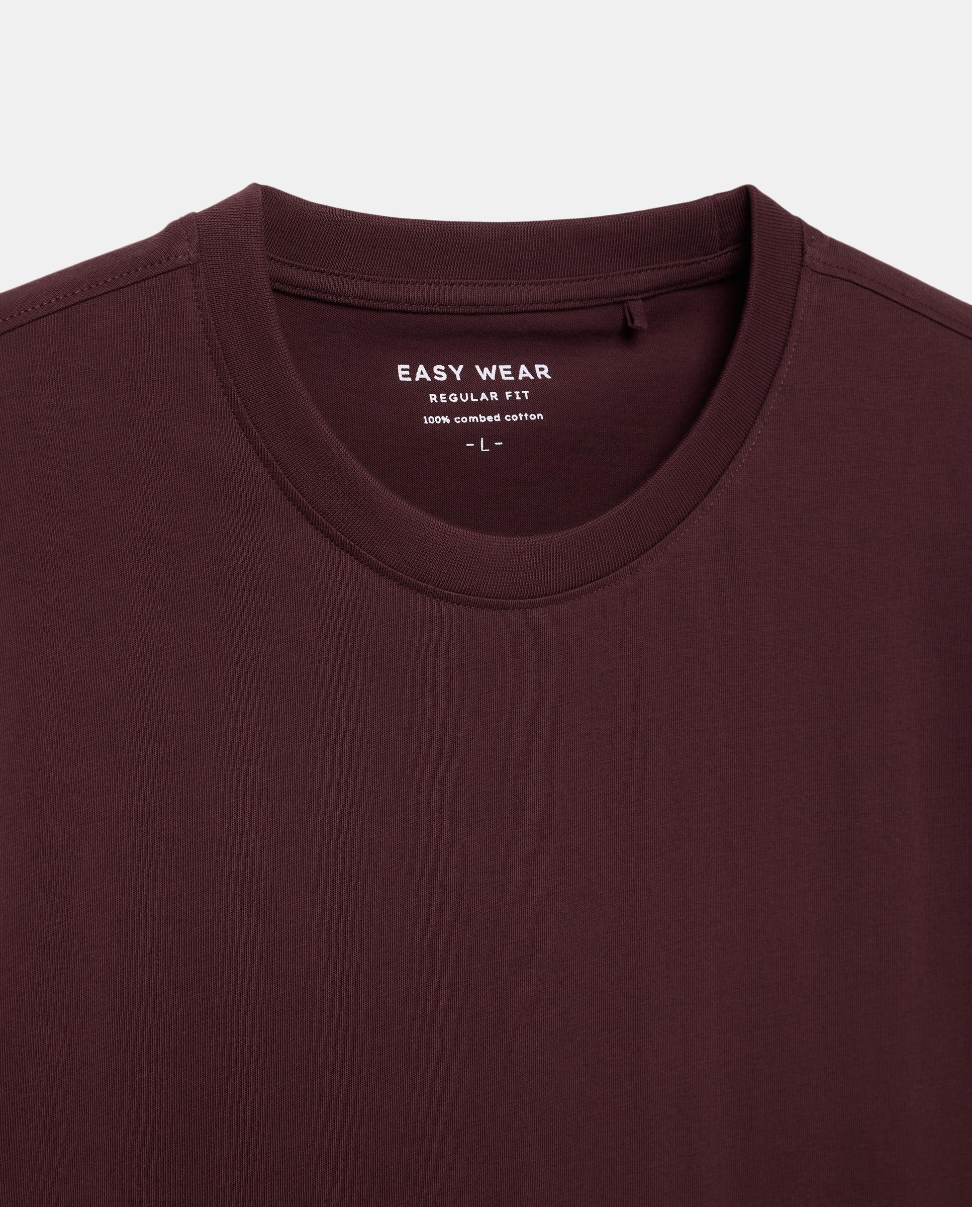 Camiseta lisa cuello redondo de hombre - Easy Wear - Burdeos Burdeos-5
