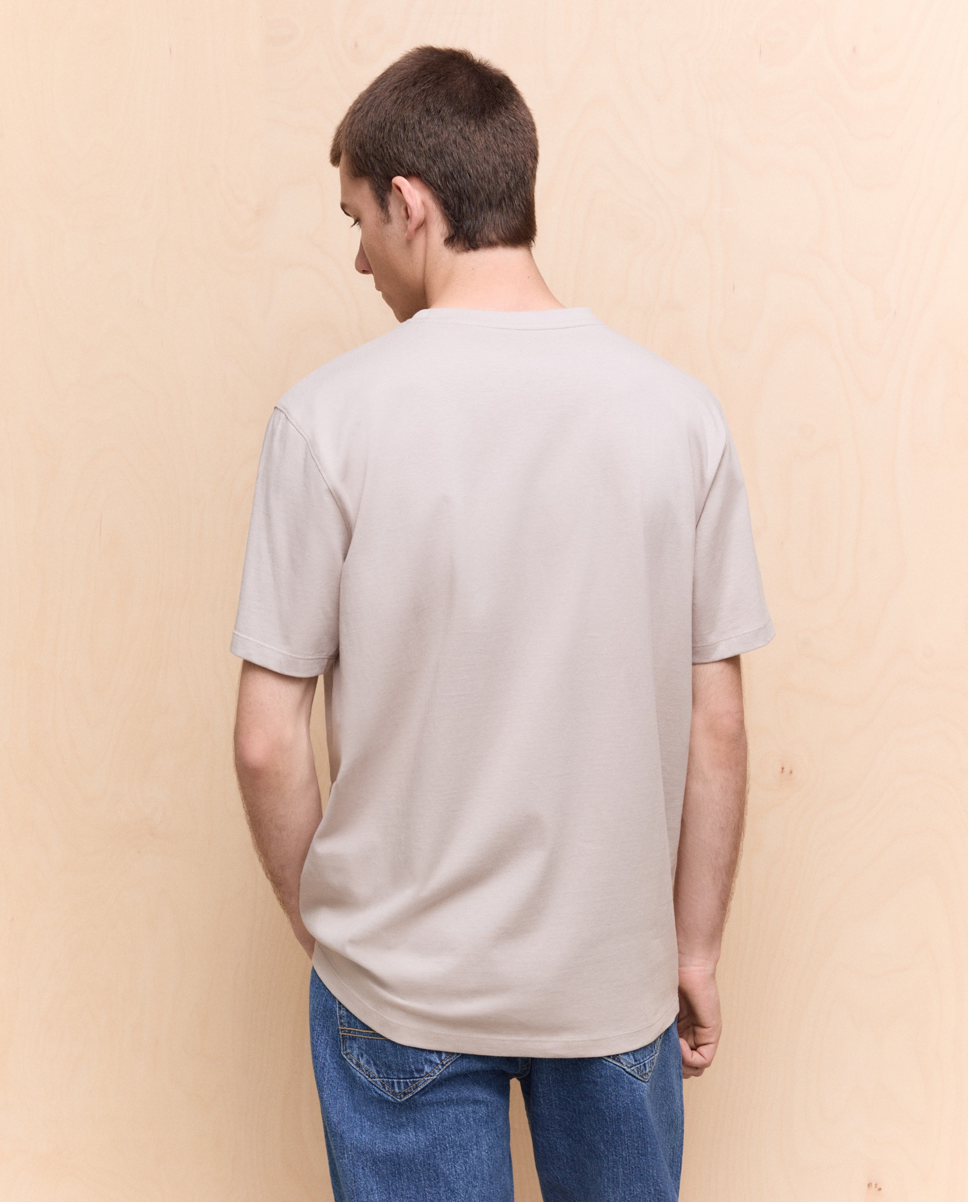 Camiseta lisa cuello redondo de hombre - Easy Wear - 850 Piedra 850 Piedra-3