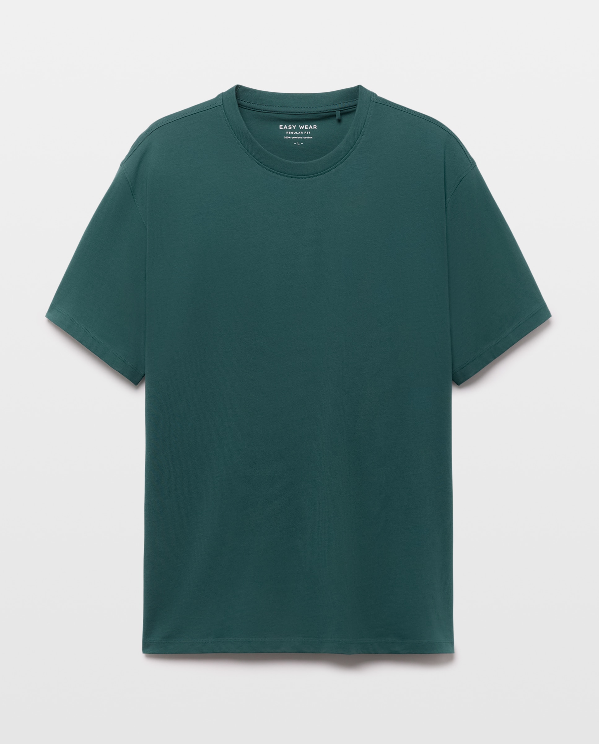 Camiseta lisa cuello redondo de hombre - Easy Wear - Verde billar Verde billar-4