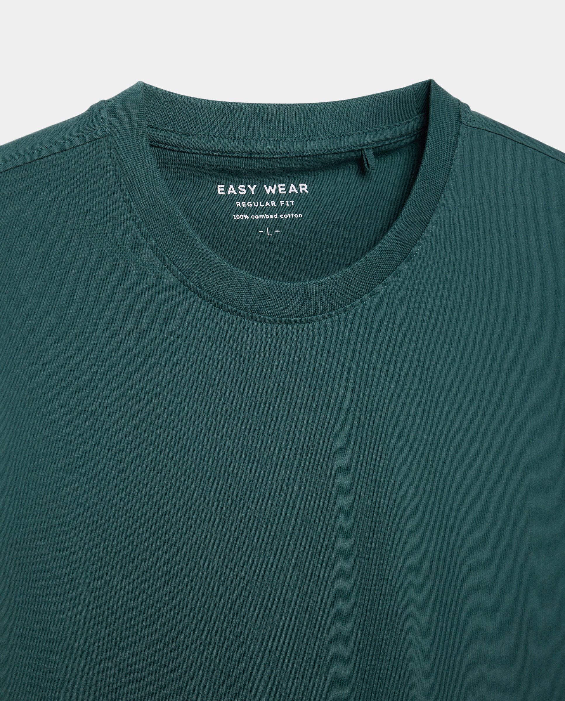 Camiseta lisa cuello redondo de hombre - Easy Wear - Verde billar Verde billar-5