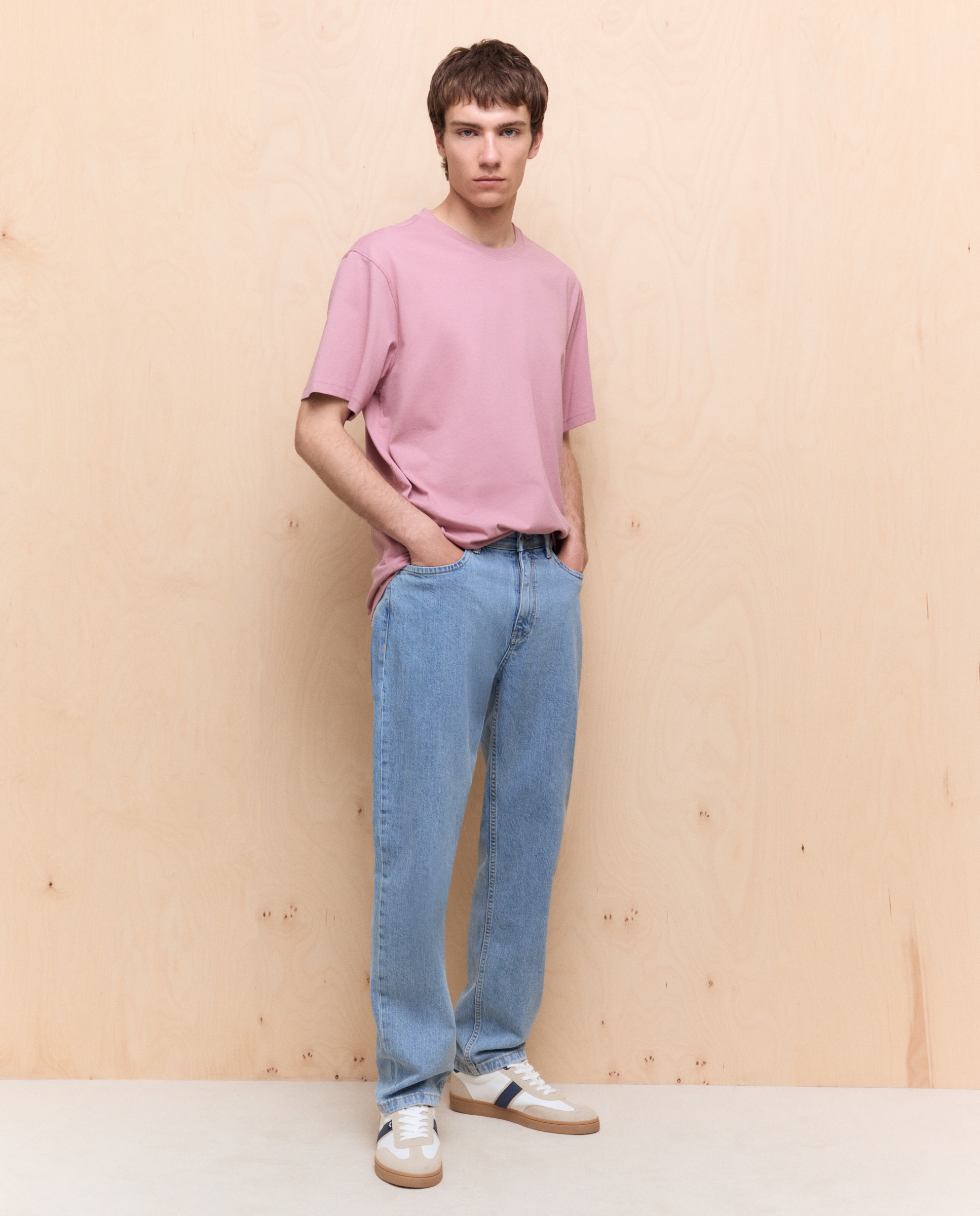 T-shirt Lisa com Gola Redonda 200 Rosa-3