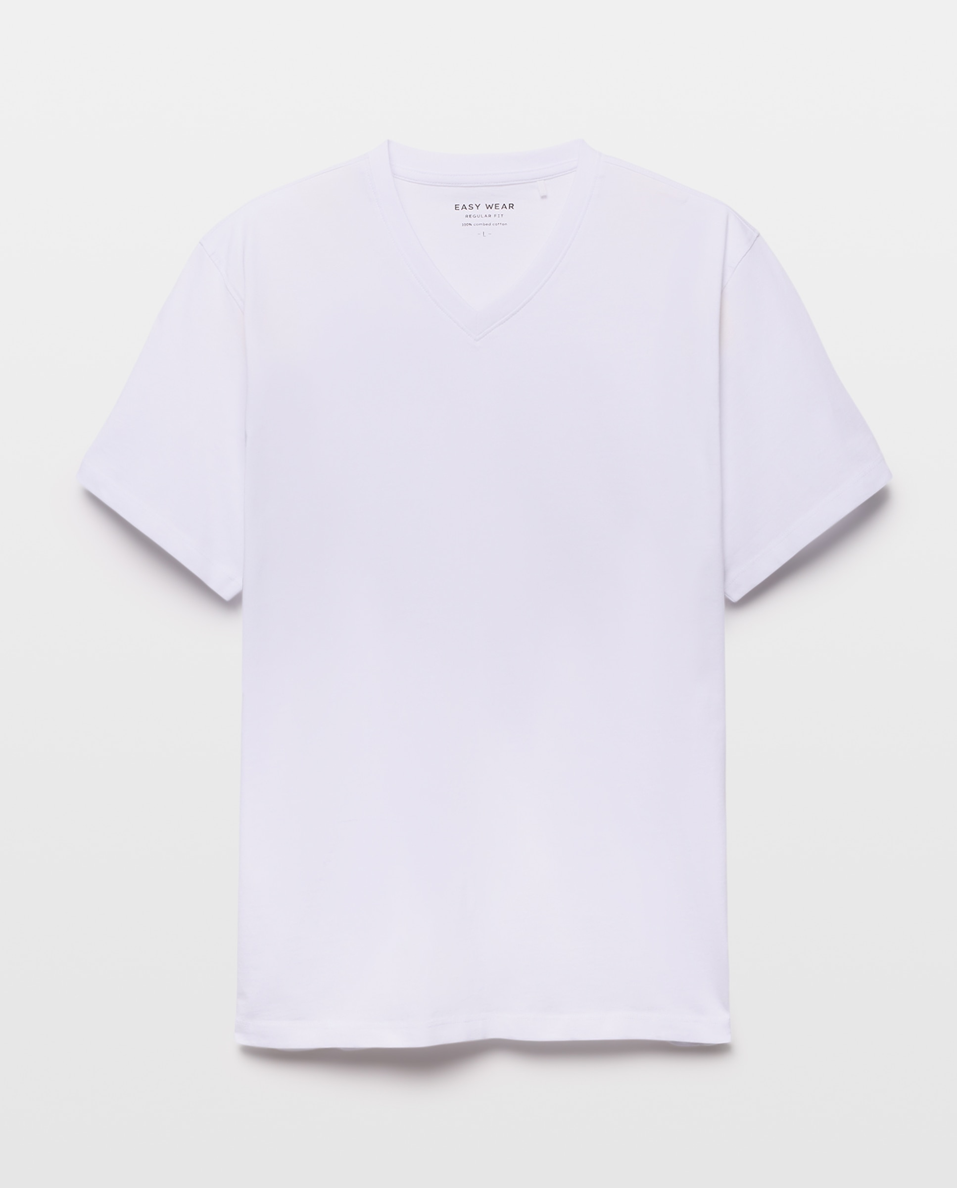 Easy Wear - Camiseta lisa cuello pico de hombre.