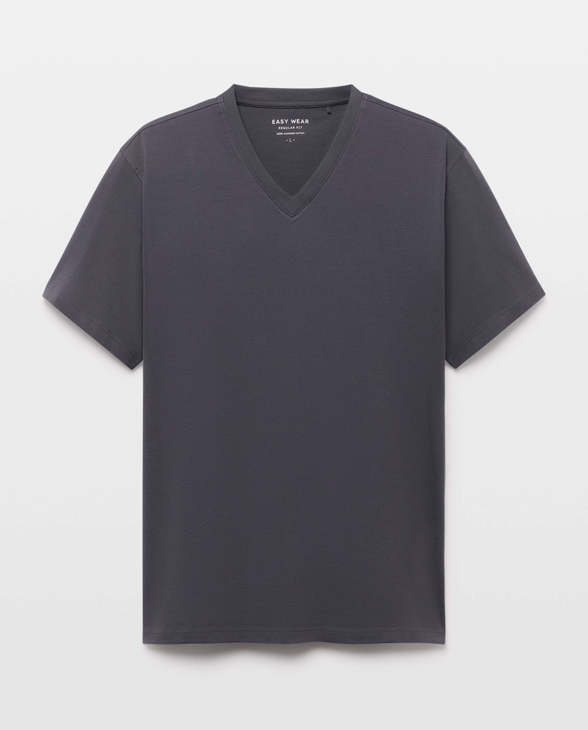 Imagem 0 de T-shirt Lisa com Decote em Bico