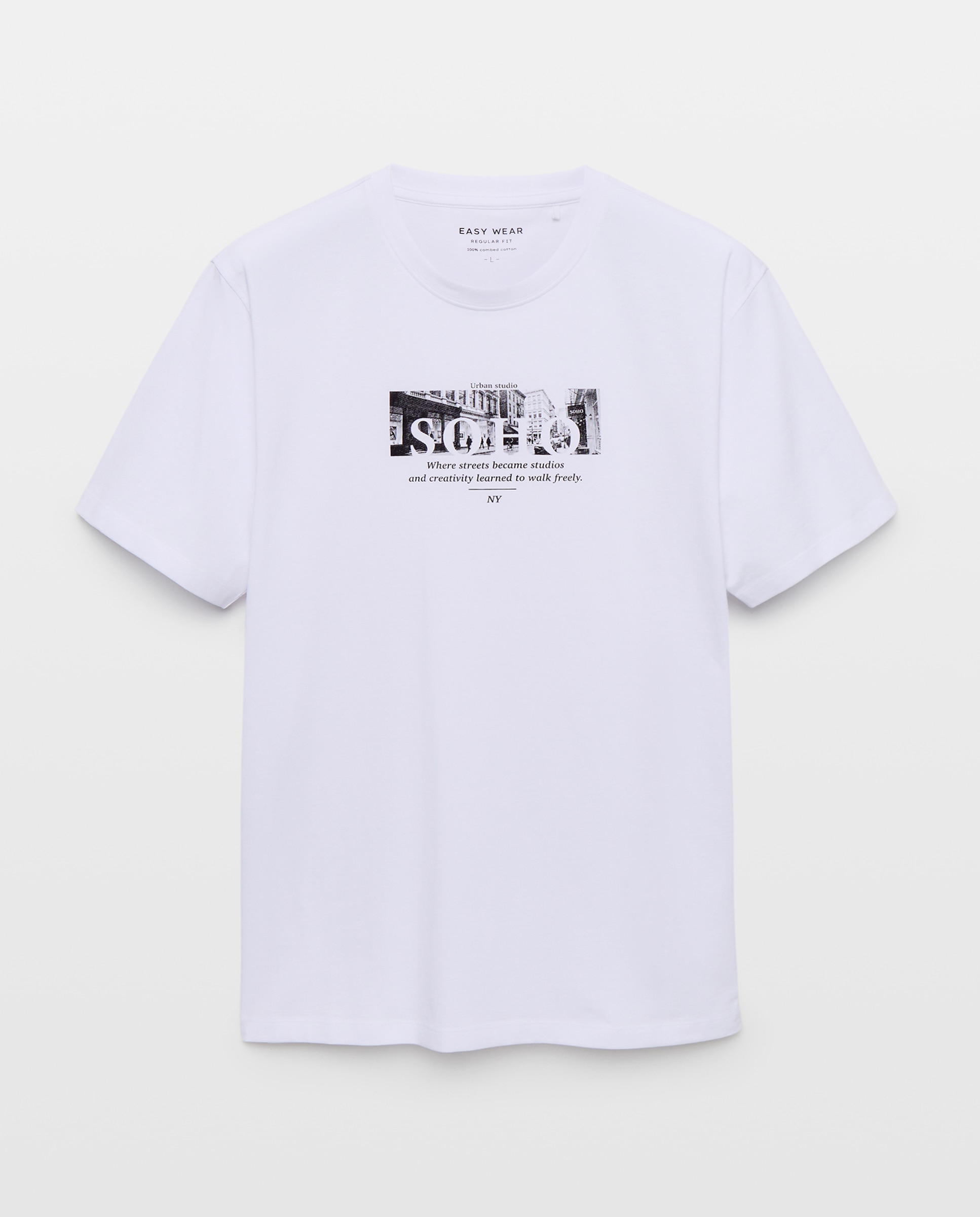 Easy Wear - Camiseta estampada manga corta de hombre.