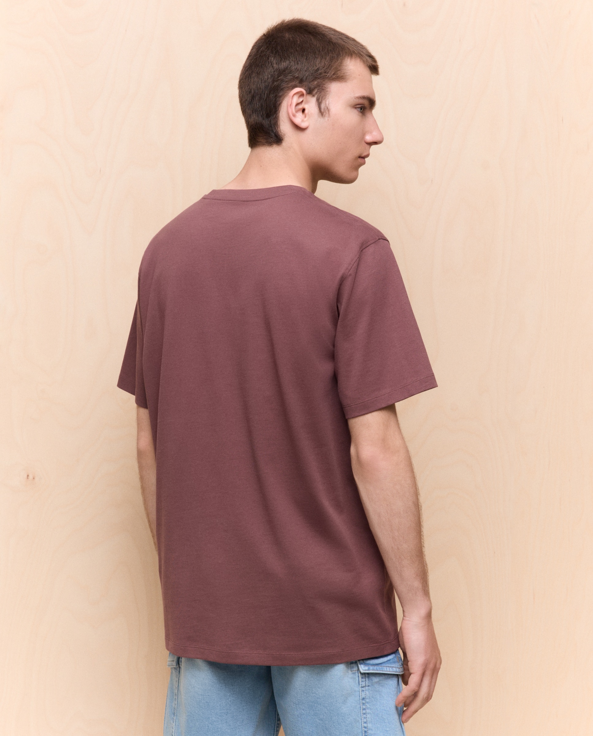 T-shirt Estampada com Manga Curta Bordeaux-3