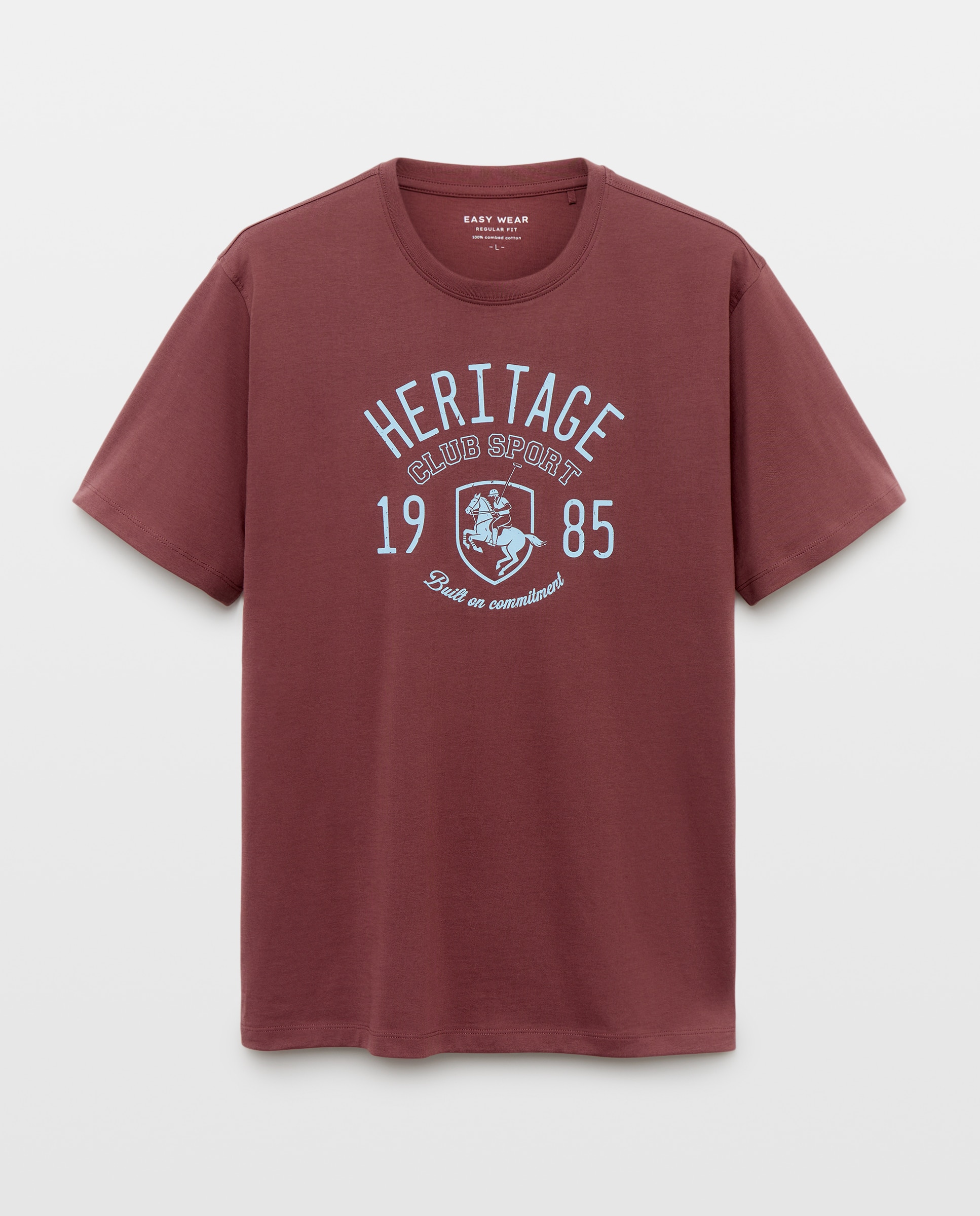 T-shirt Estampada com Manga Curta Bordeaux-4