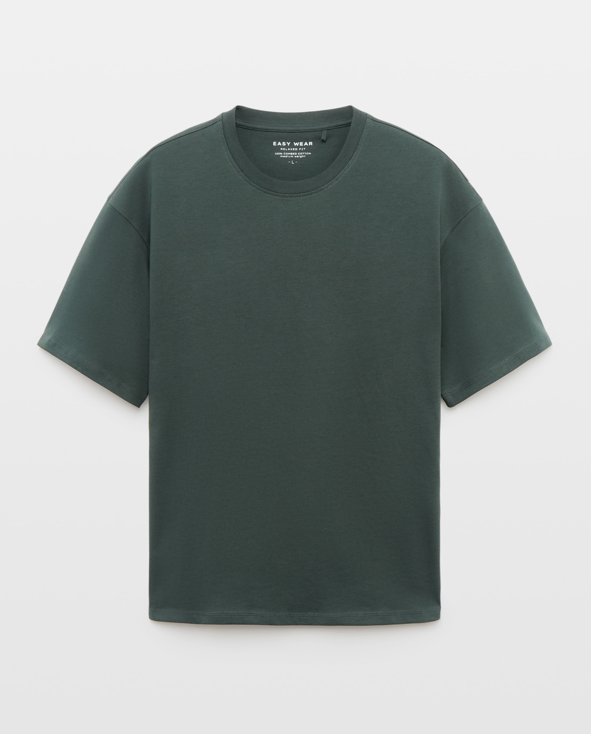 Camiseta lisa manga corta de hombre - Easy Wear - 530 Verde oscuro 530 Verde oscuro-4
