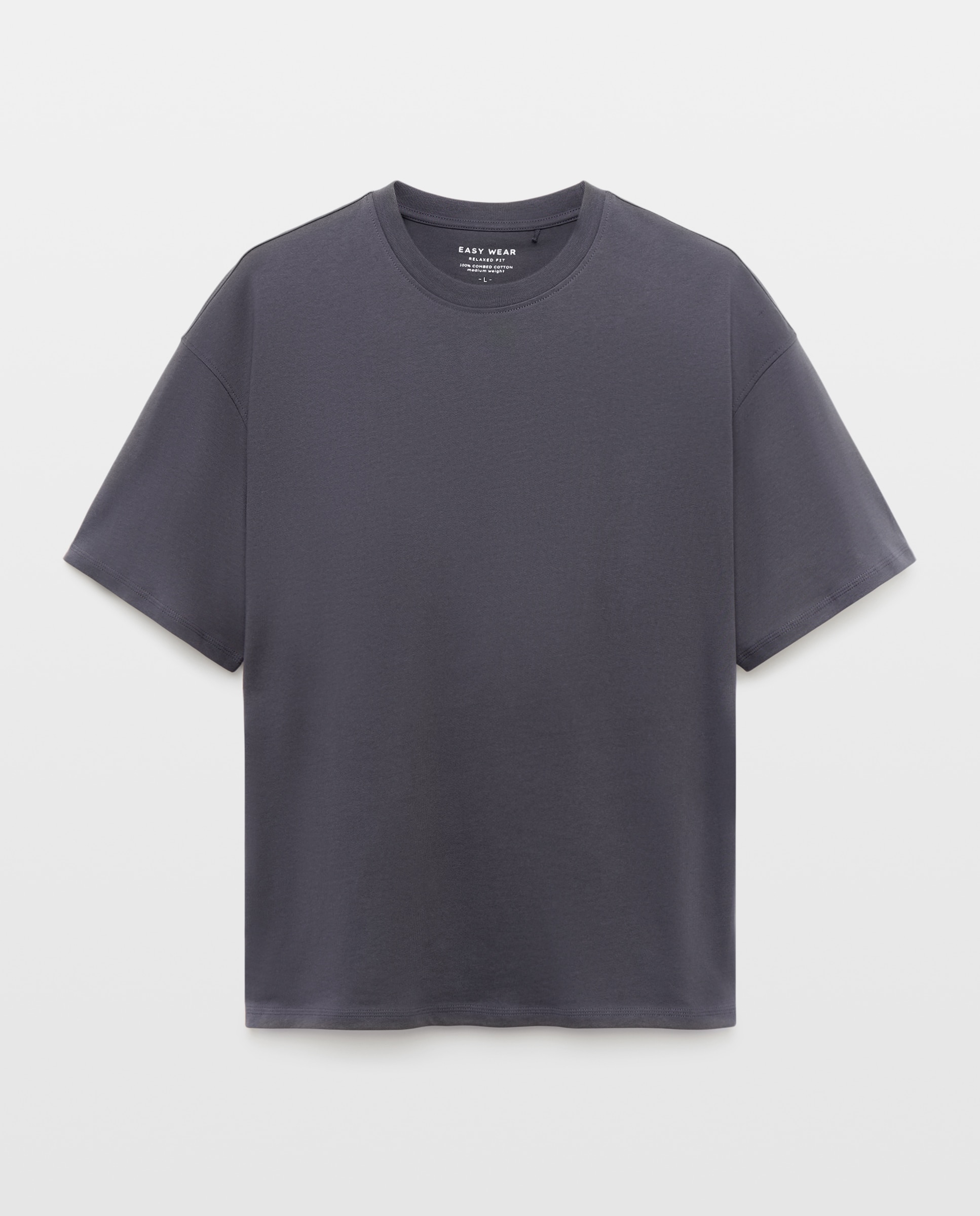 Camiseta lisa manga corta de hombre - Easy Wear - 830 Antracita 830 Antracita-4