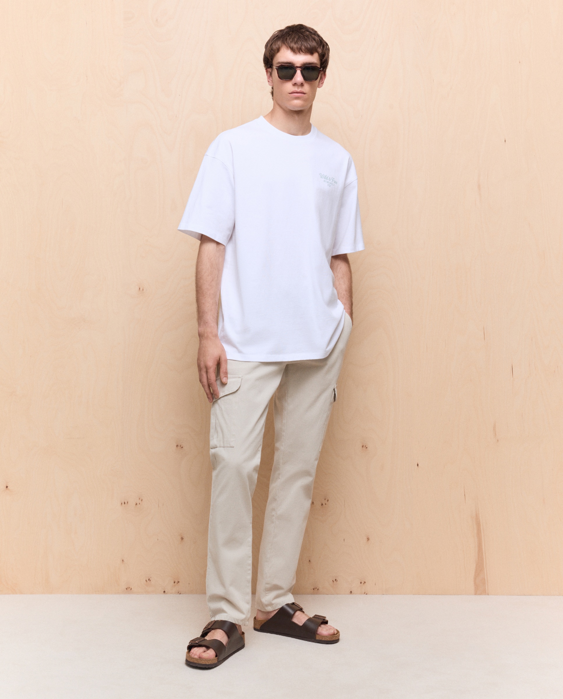 Camiseta estampada manga corta de hombre - Easy Wear - Blanco Blanco-2