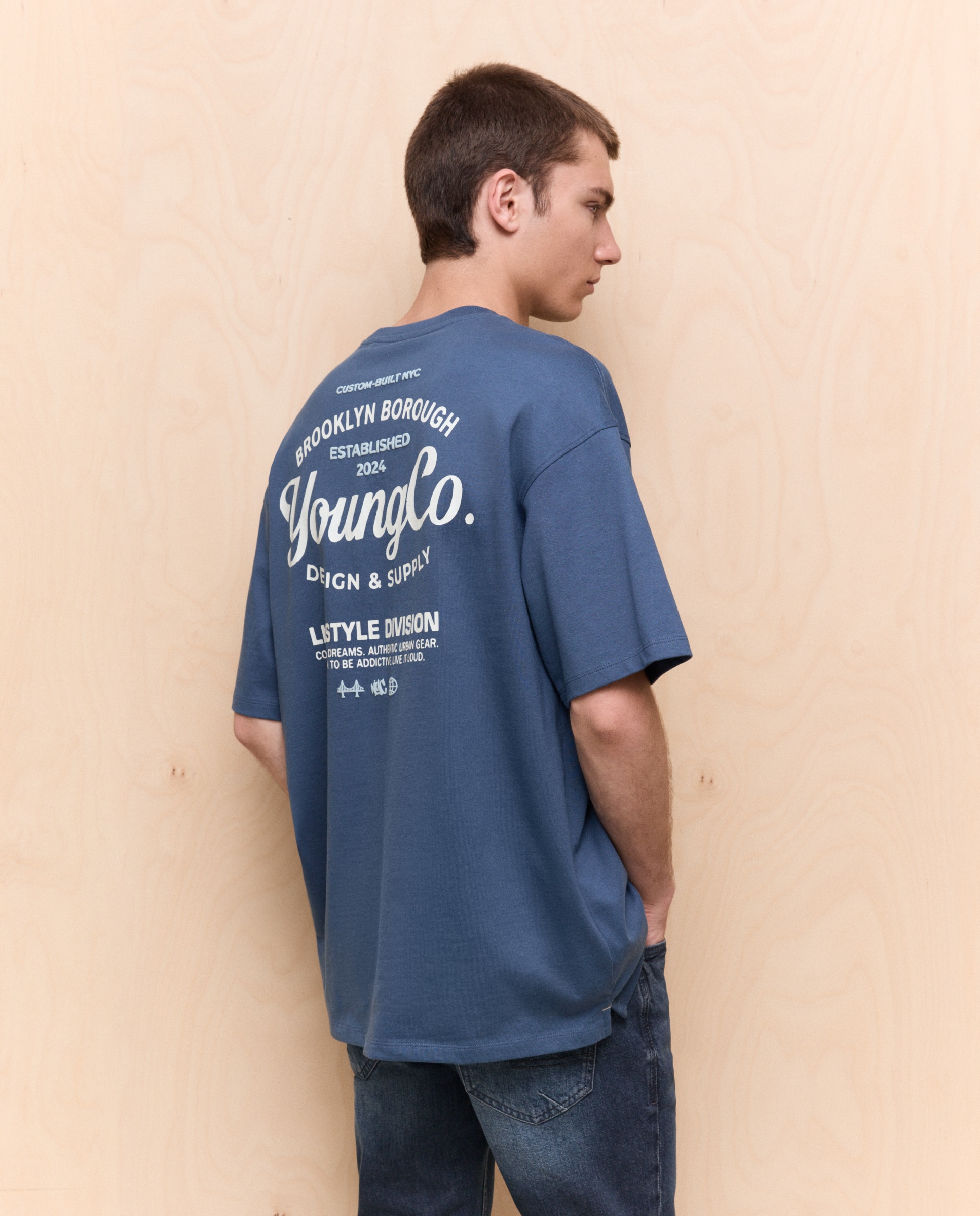Camiseta estampada manga corta de hombre - Easy Wear - 471 Índigo 471 Índigo-3