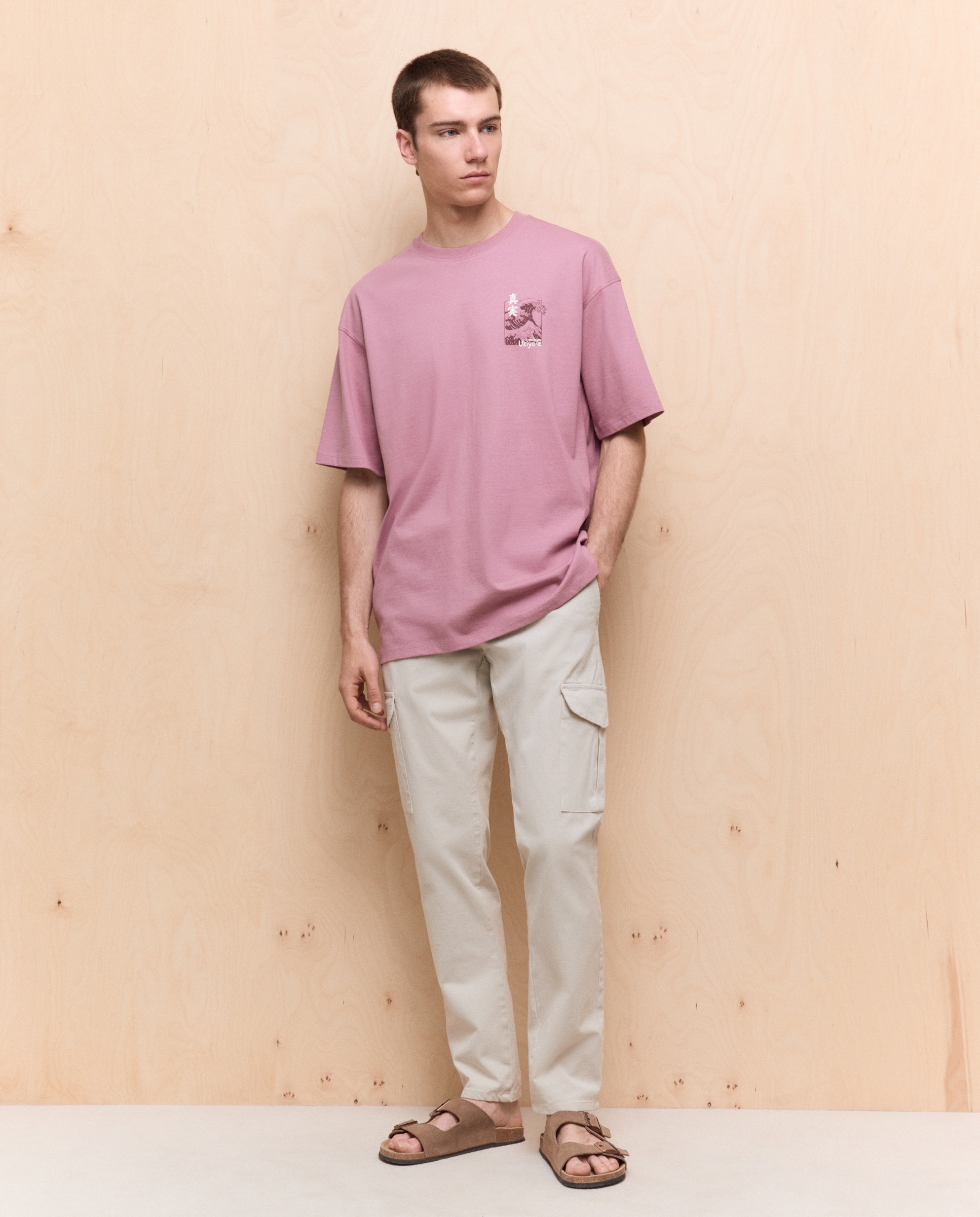T-shirt Estampada com Manga Curta 200 Rosa-3
