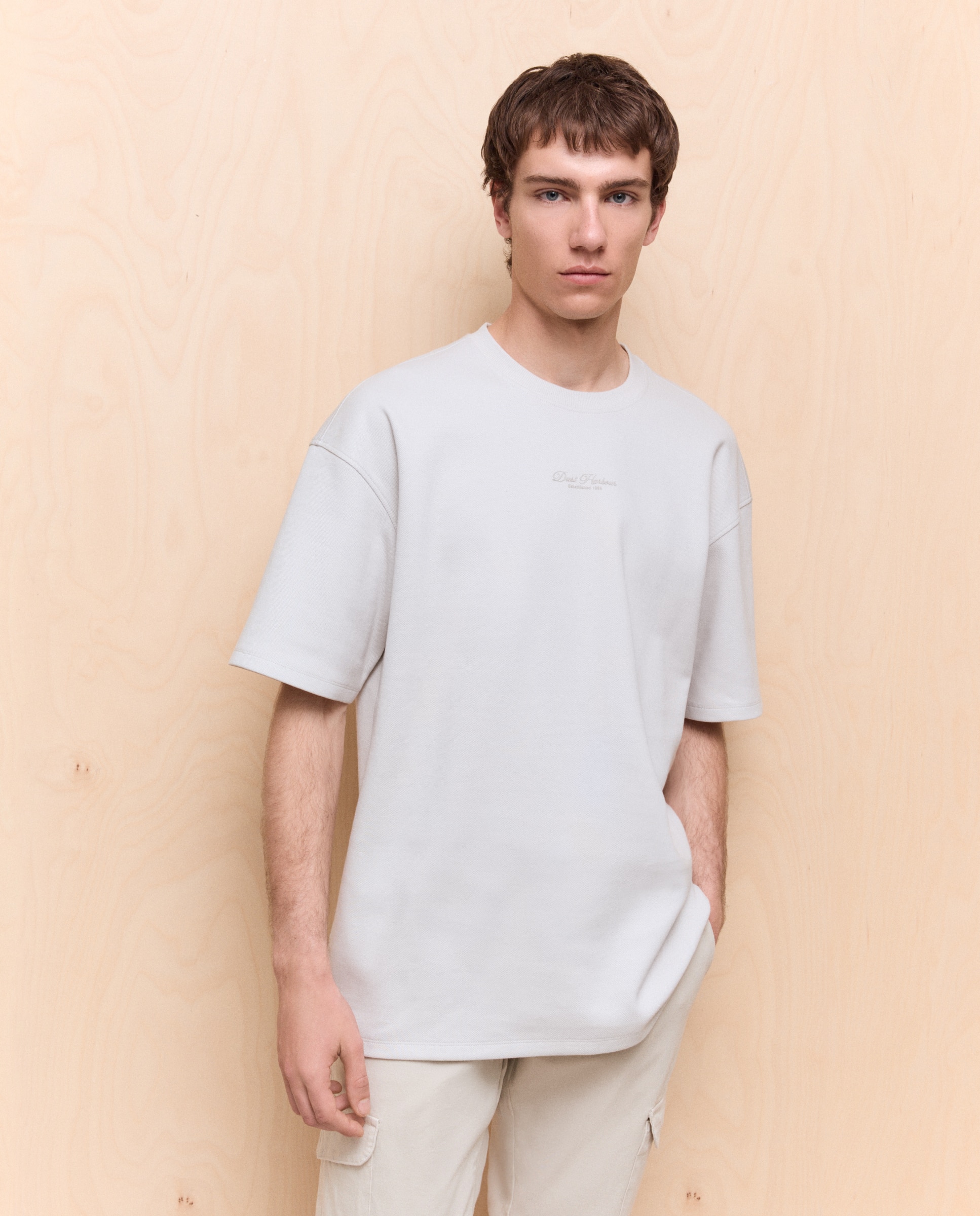 Camiseta lisa piqué de hombre - Easy Wear - 130 Marfil 130 Marfil-2