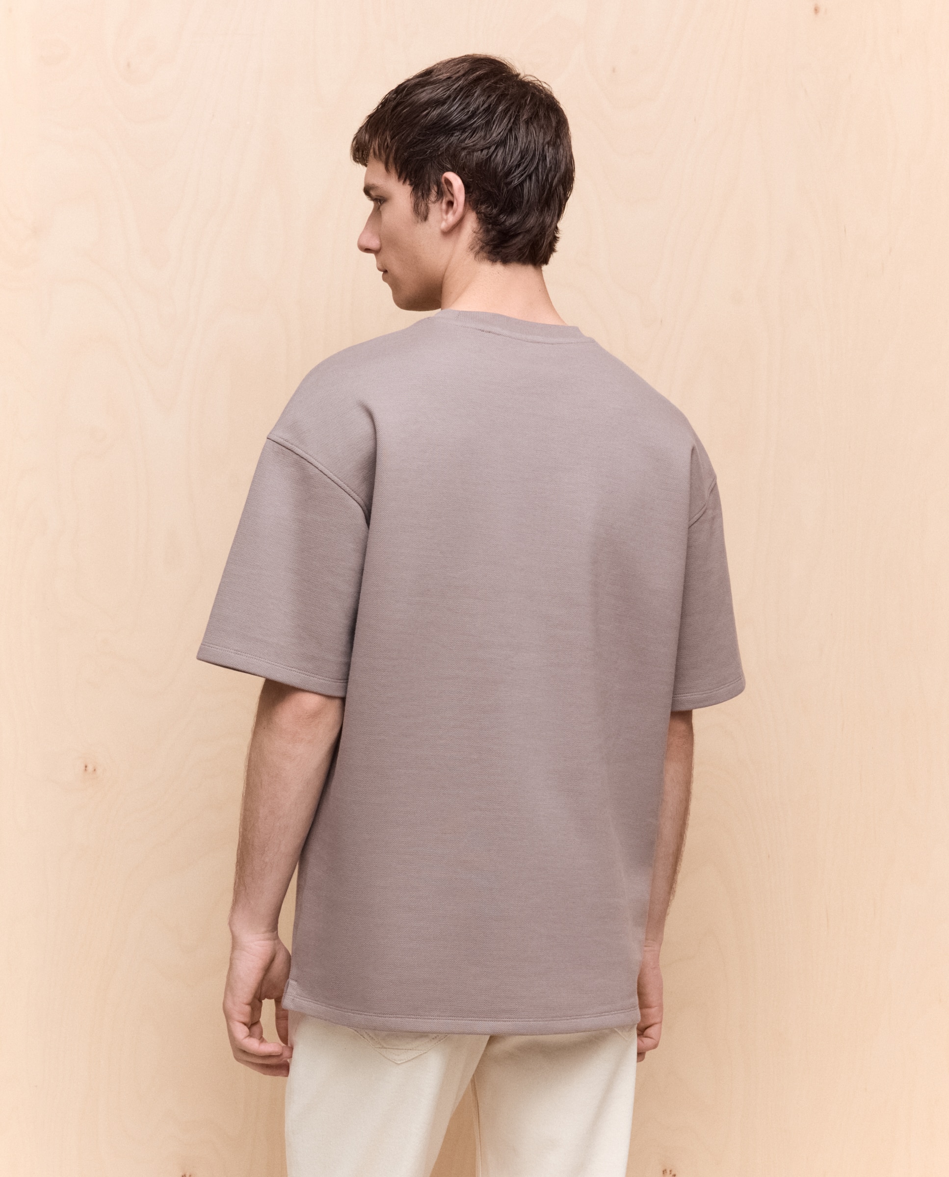 Camiseta lisa piqué de hombre - Easy Wear - 740 Tabaco 740 Tabaco-3