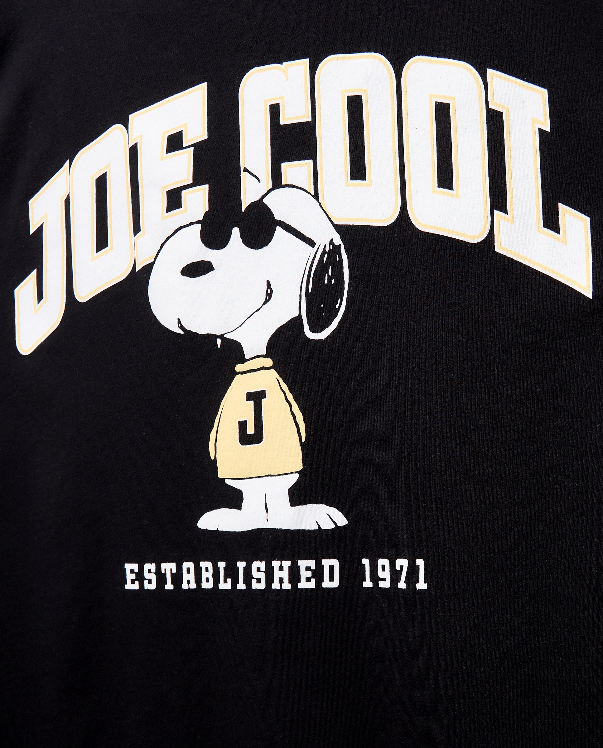 T-shirt Snoopy de Manga Curta Preto-5