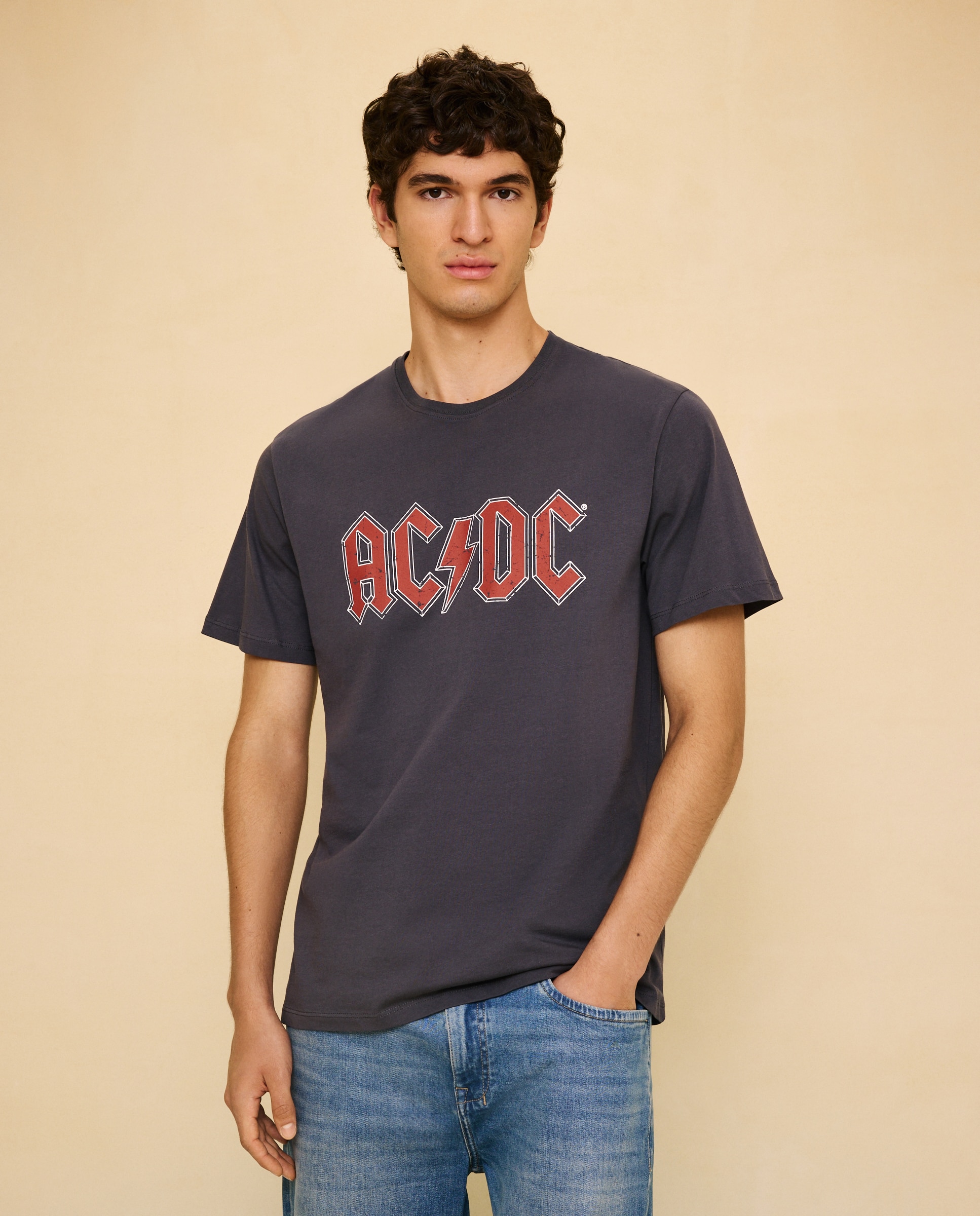 T-shirt de Manga Curta ACDC 830 Antracite-2