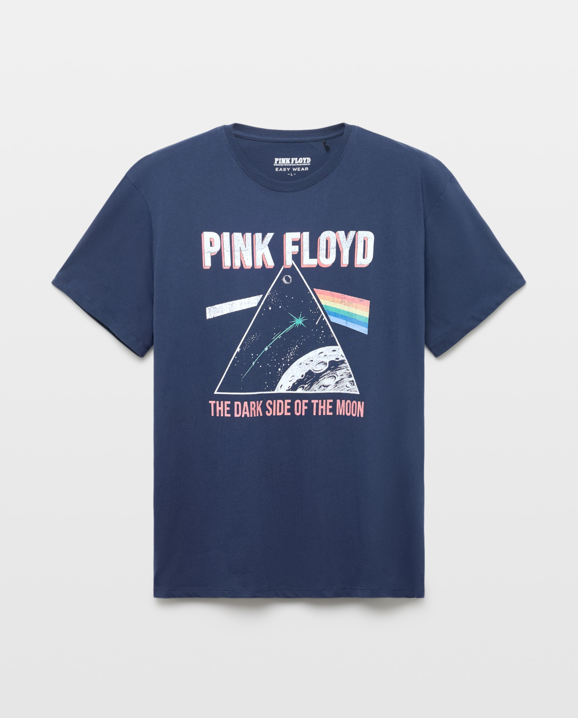 T-shirt de Manga Curta Pink Floyd Azul-marinho-4