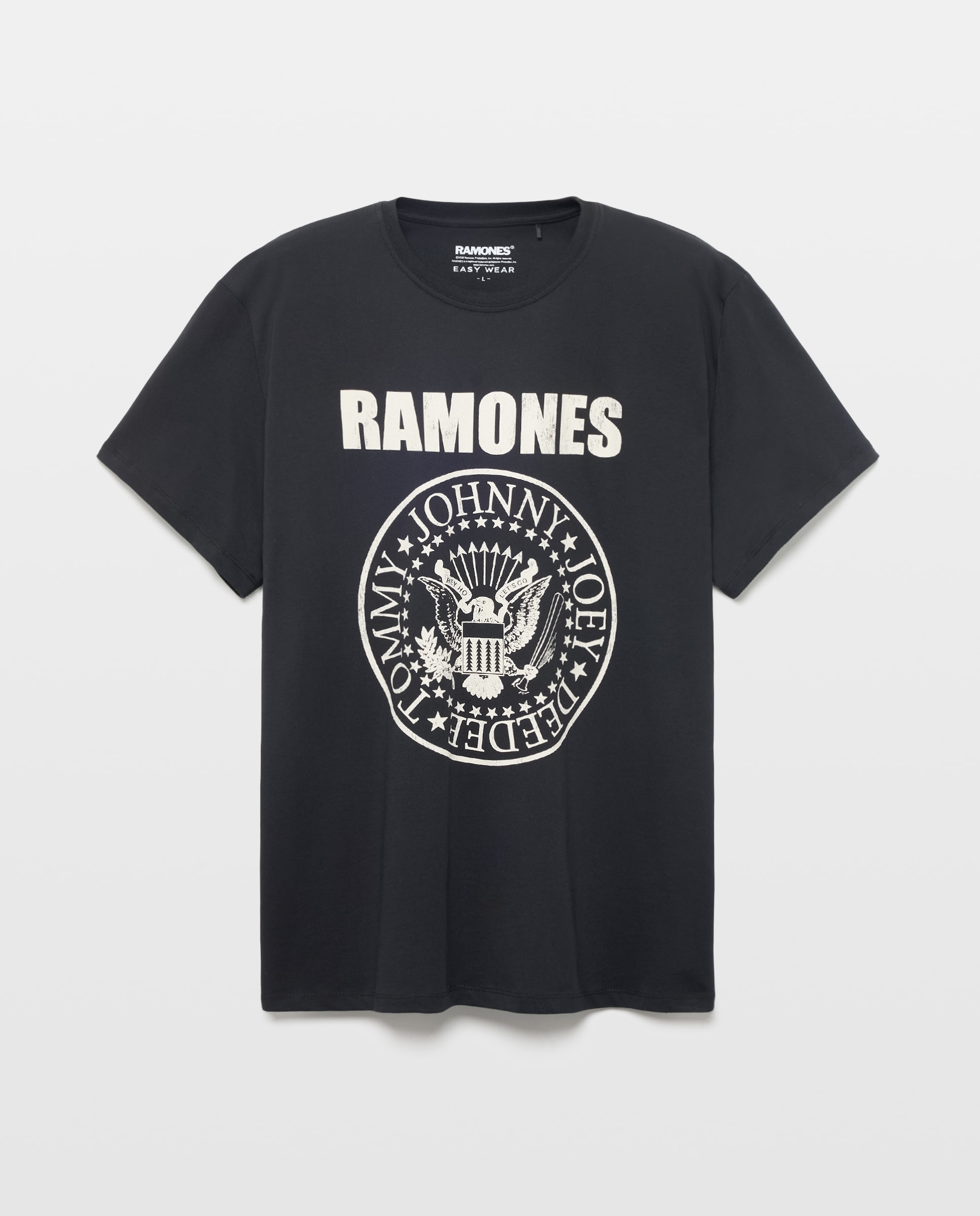 T-shirt de Manga Curta Ramones Preto-4