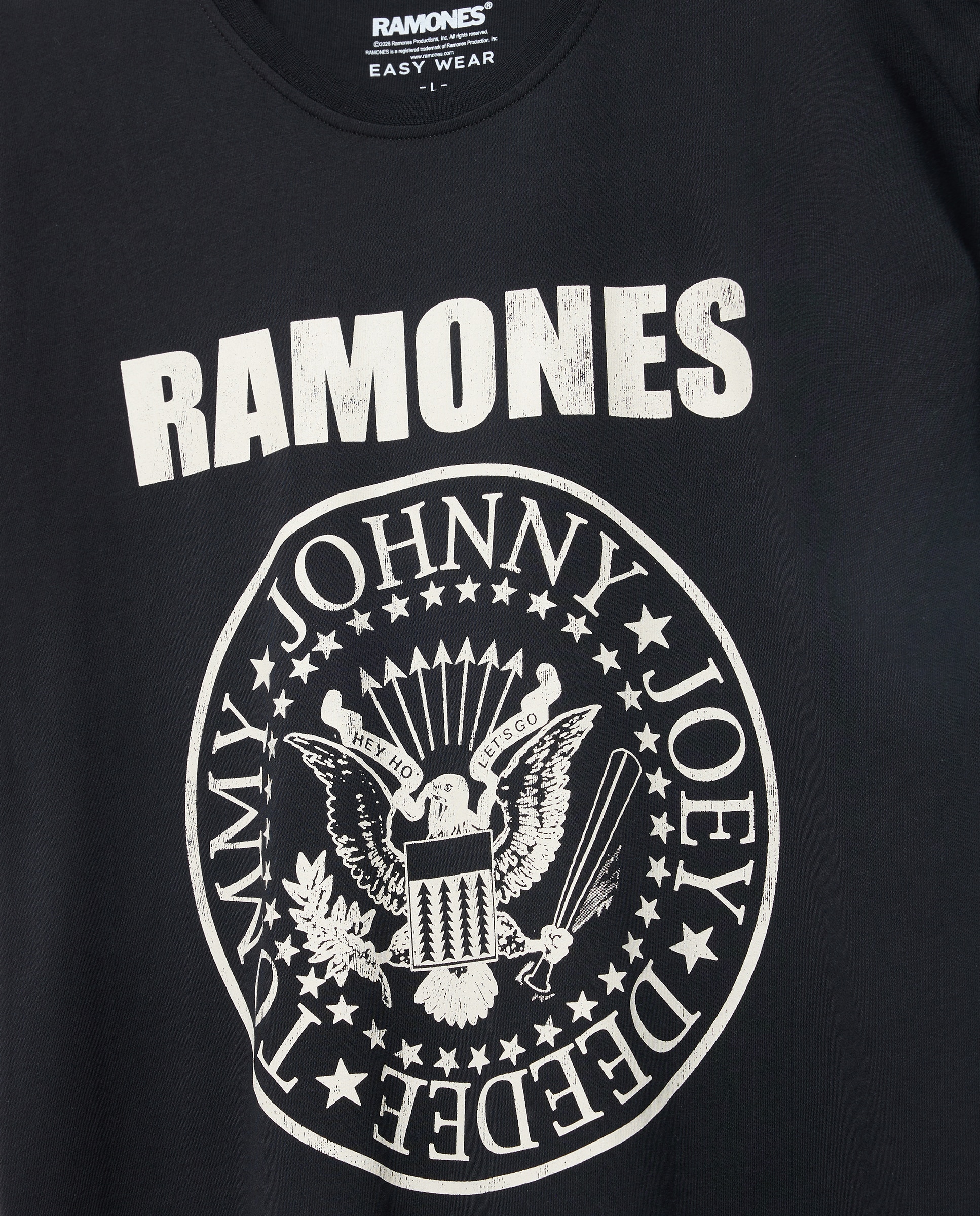 T-shirt de Manga Curta Ramones Preto-5