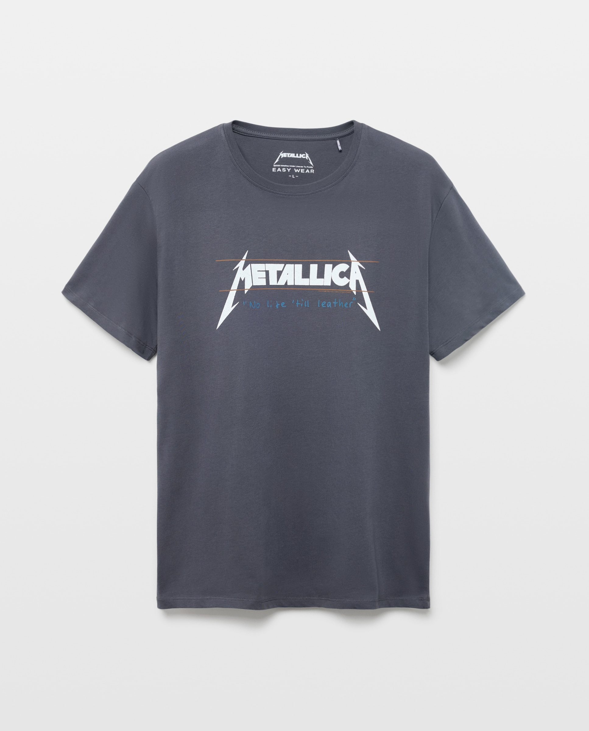 T-shirt de Manga Curta Metallica 830 Antracite-4