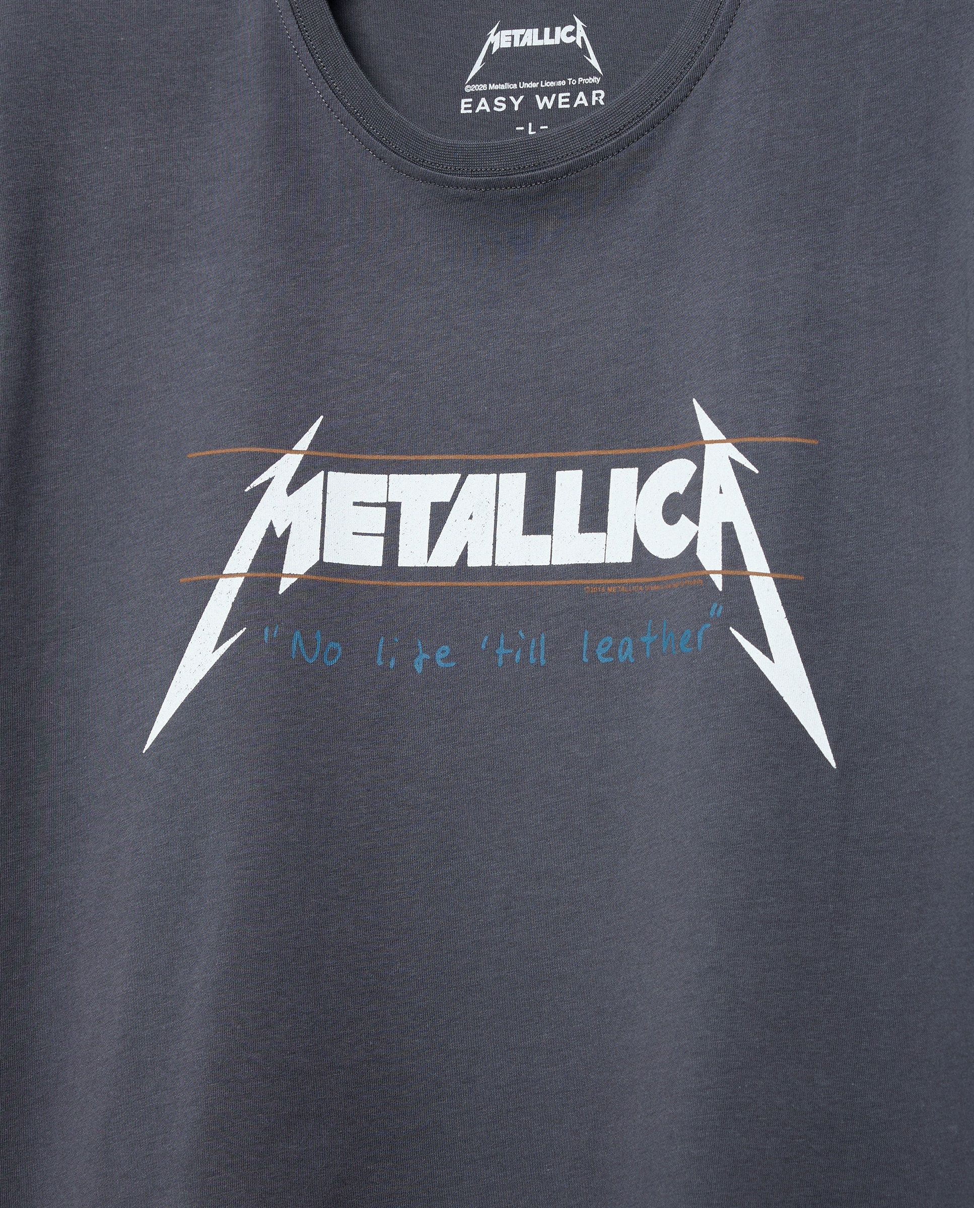 T-shirt de Manga Curta Metallica 830 Antracite-5