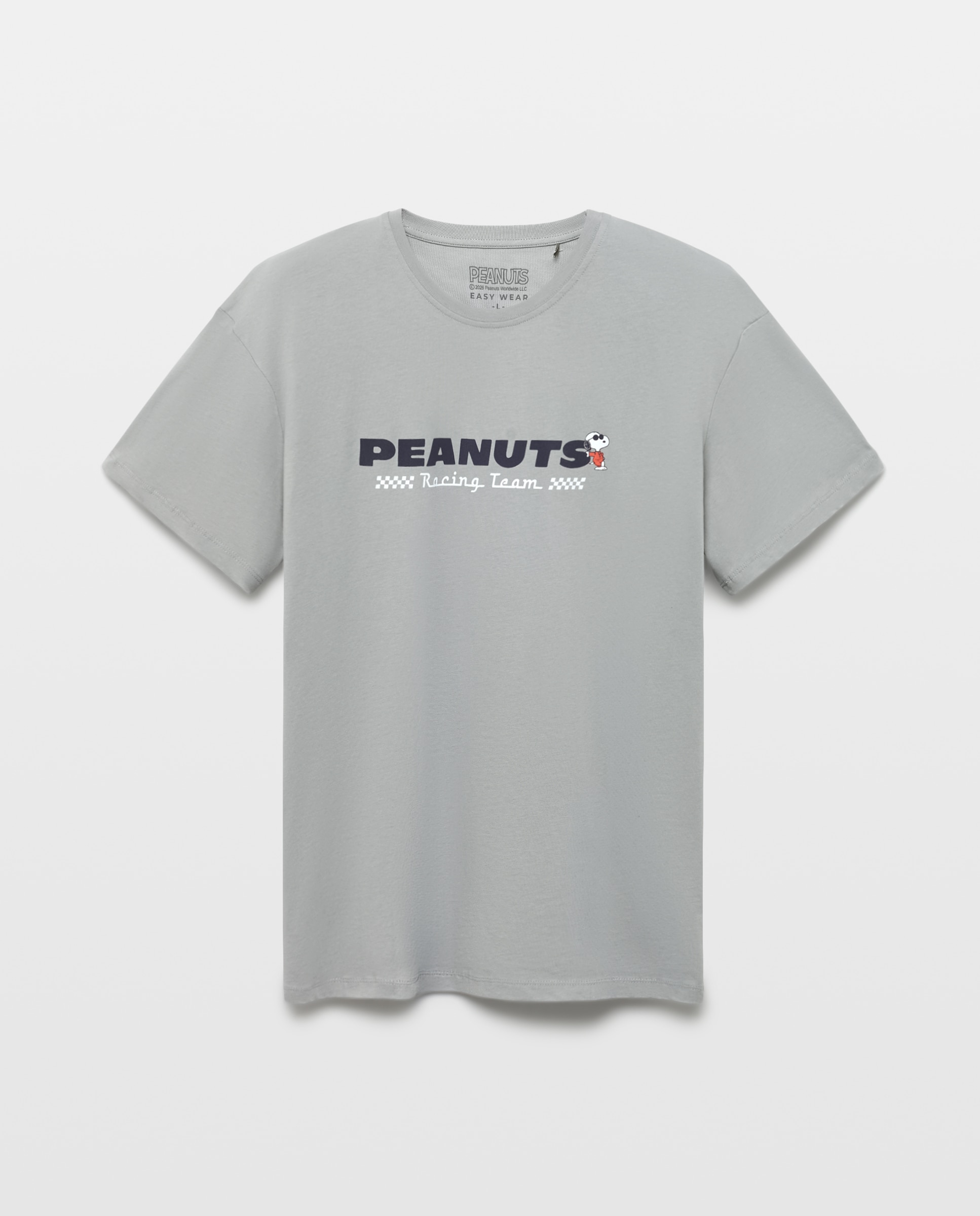 T-shirt de Manga Curta Snoopy Chumbo-4