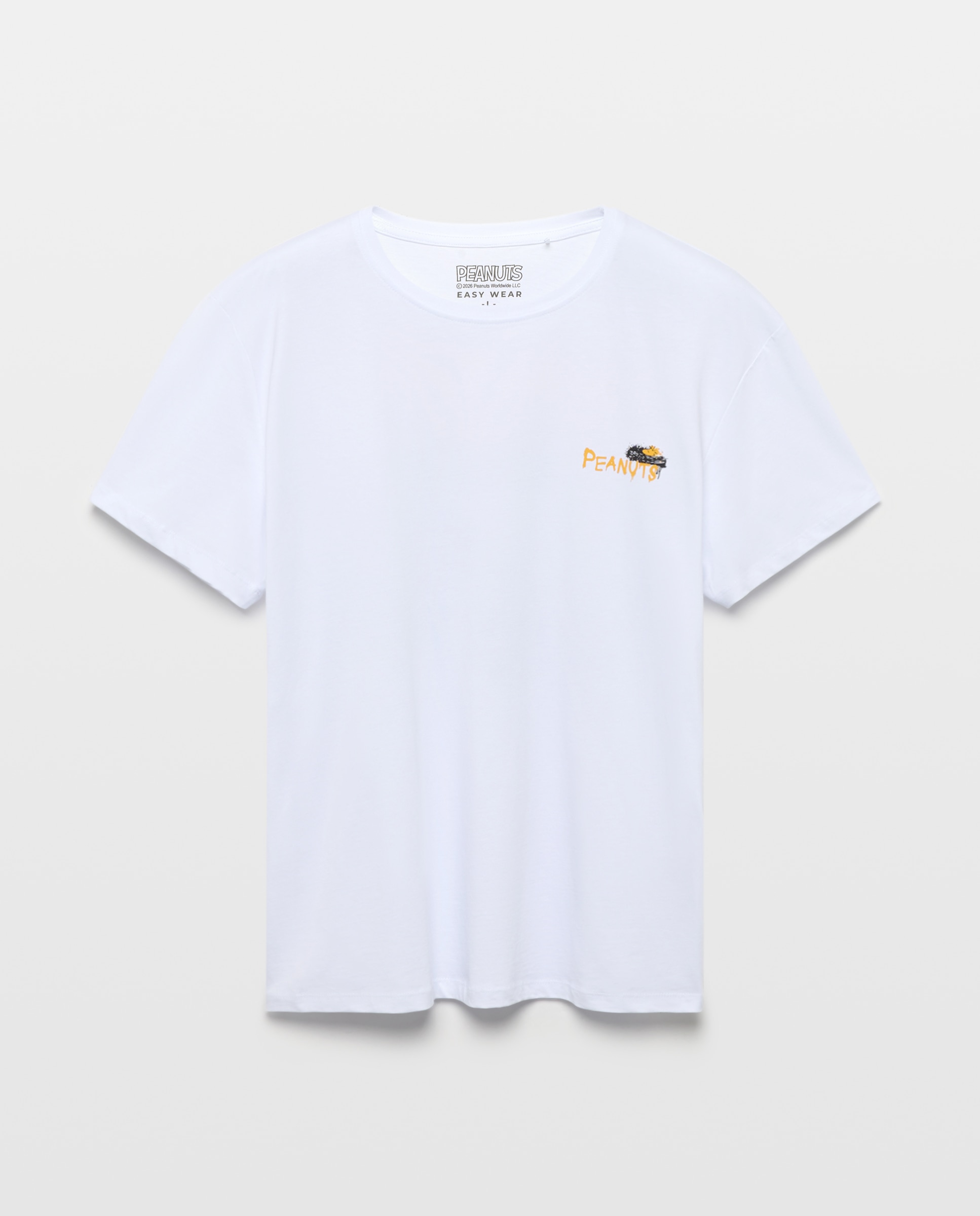 T-shirt de Manga Curta Snoopy Branco-4