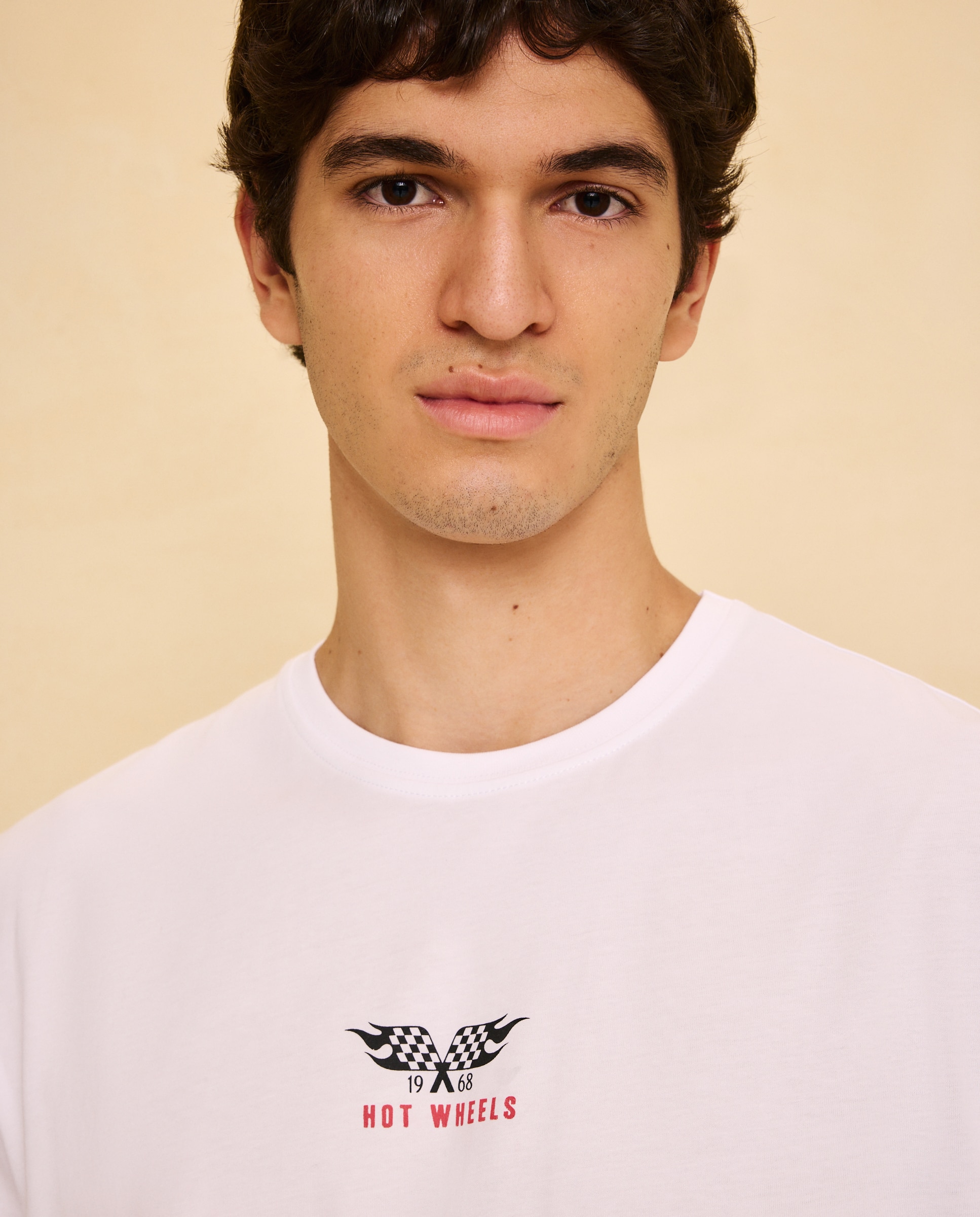 T-shirt de Manga Curta Hot Wheels Branco-marfim-4